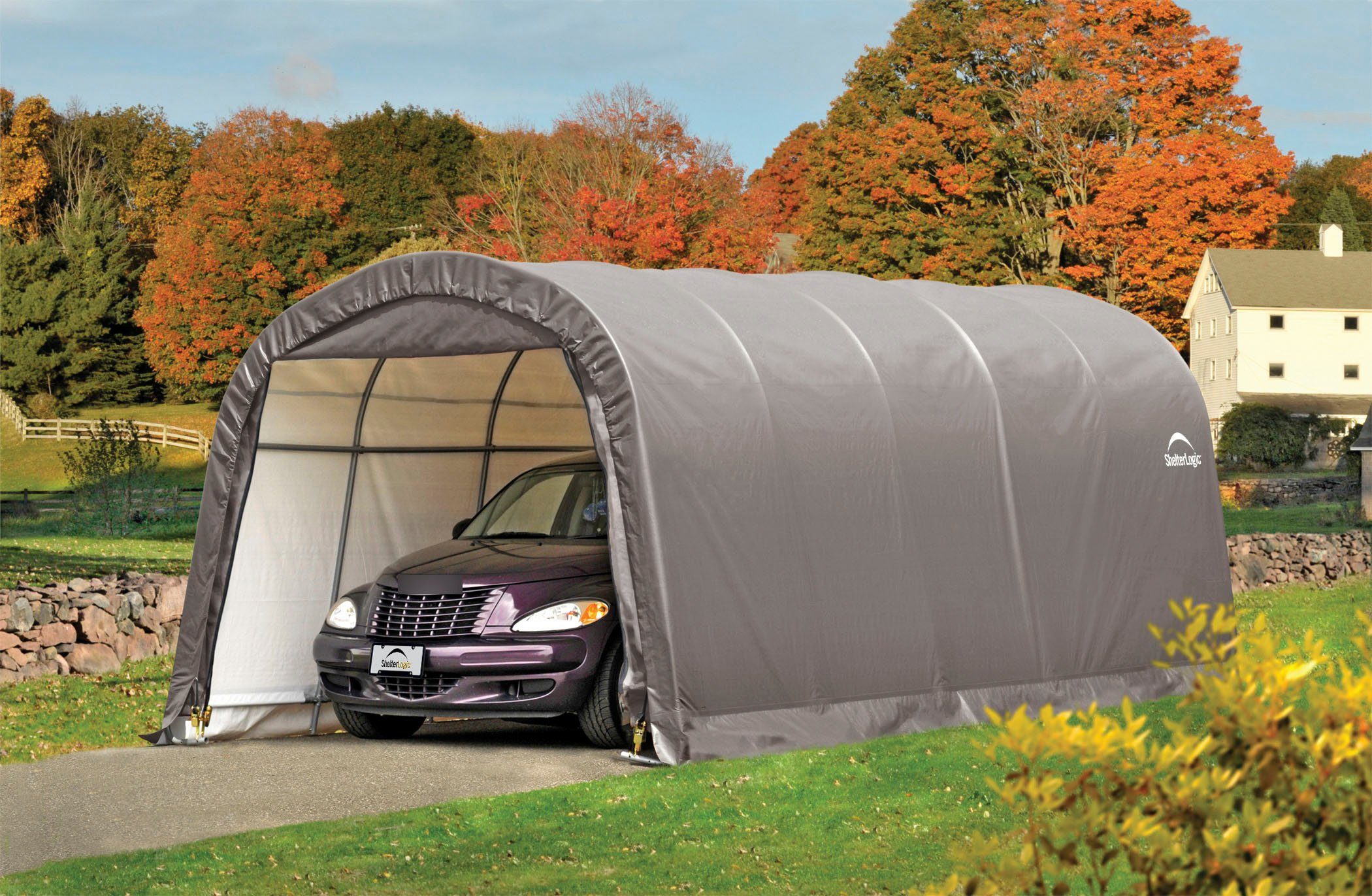 ShelterLogic Garage Foliengarage, 22,57m², Stahlgestell mit Polyethylen-Plane