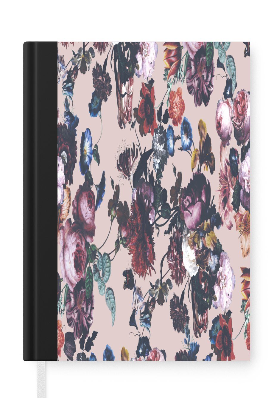 MuchoWow Notizbuch Blumen - Farben - Pastell, Journal, Merkzettel, Tagebuch, Notizheft, A5, 98 Seiten, Haushaltsbuch