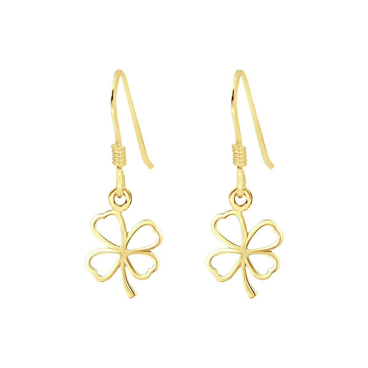 ALEXANDER YORK Paar Ohrhänger KLEEBLATT cut-out Design in Gold, 2-tlg., 925 günstig online kaufen