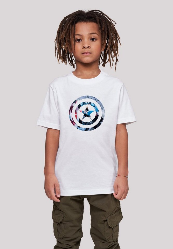 F4NT4STIC T-Shirt Marvel Superhelden Avengers Captain America Montage  Symbol Unisex Kinder,Premium Merch,Jungen,Mädchen,Logo Print