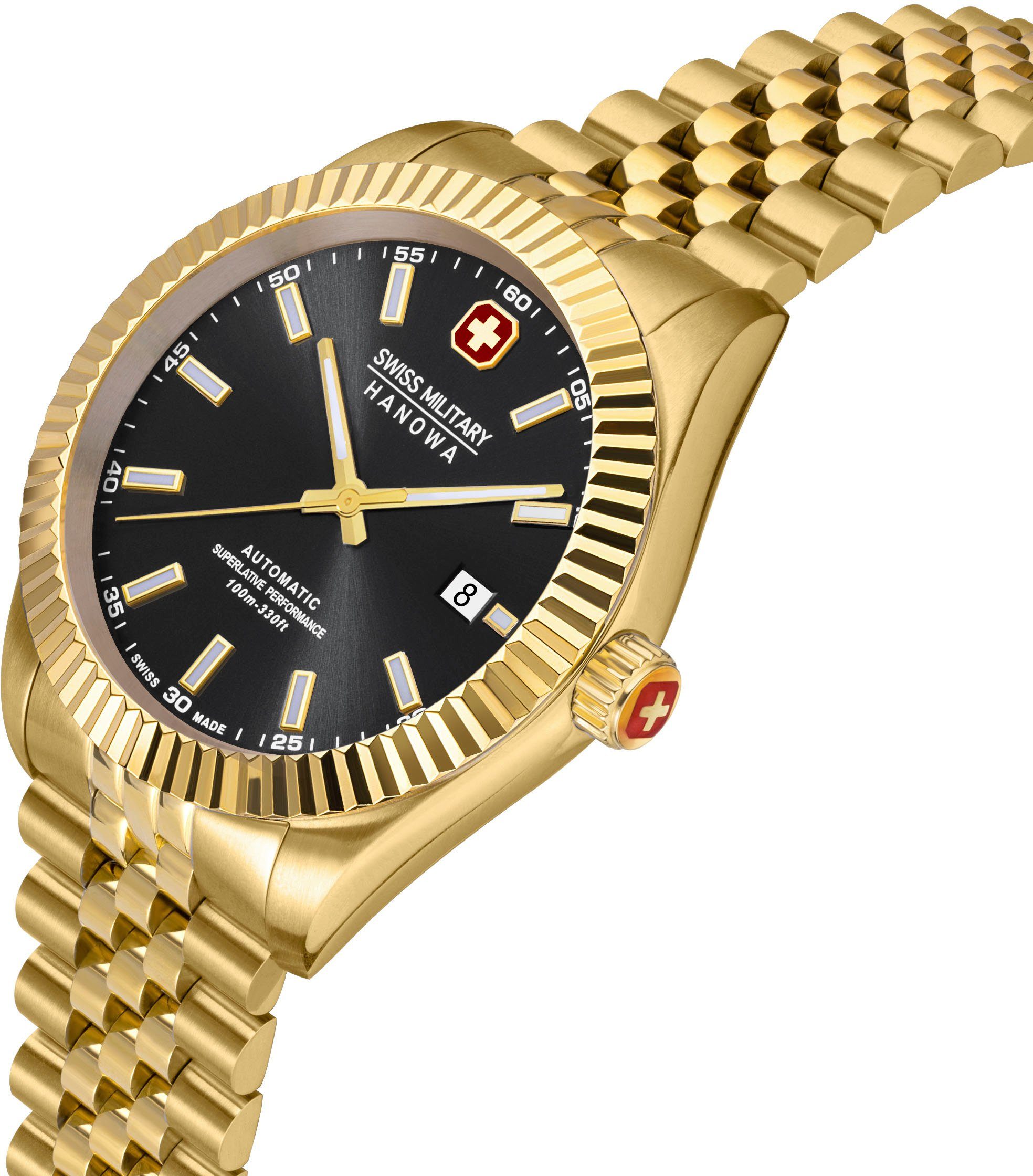 Gold SMWGL0002110 AUTOMATIC Uhr Schweizer Hanowa DILIGENTER, Military Swiss