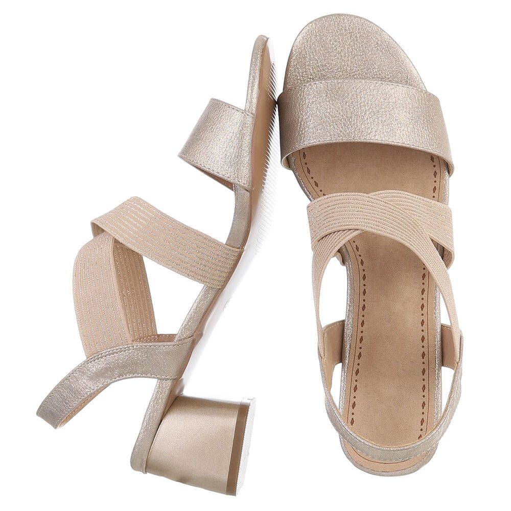 Ital-Design Elegante Sandalen mit Crossband und Blockabsatz für Damen Sanda günstig online kaufen