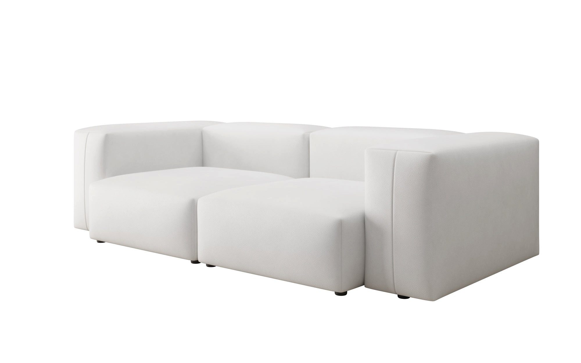 Luxusbetten24 Sofa Designer 2 Sitzer Sofa Snug, mit hochwertigem Echtlederbezug