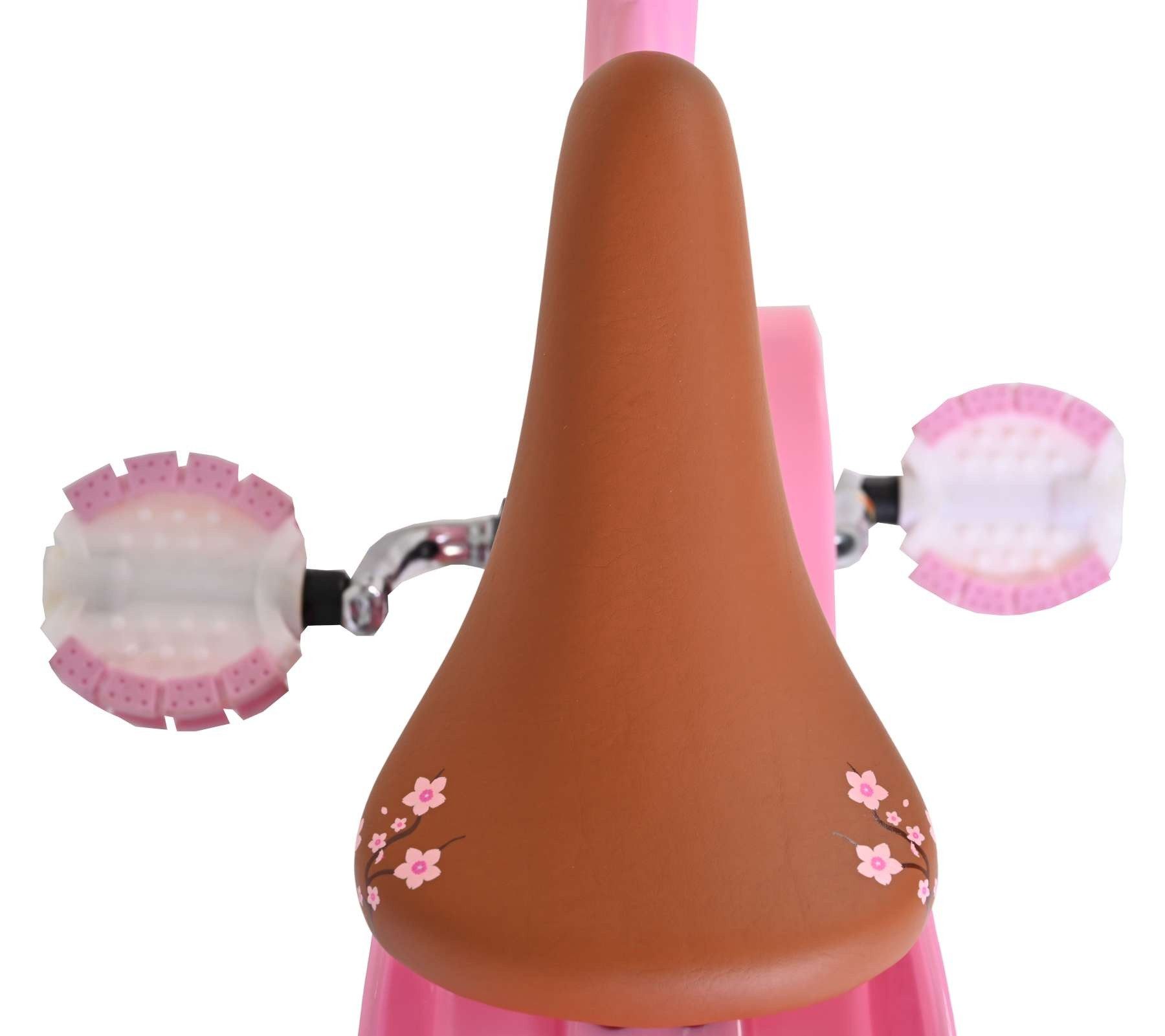Volare Kinderfahrrad Blossom Mädchen 14 Zoll Rosa – mit Puppensitz & Stützrädern, 5–5 Jahre – Bild 4 von 5
