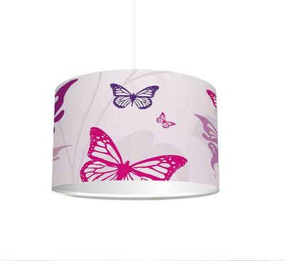 STIKKIPIX Lampenschirm KL05, Kinderzimmer Lampenschirm Butterfly, kinderleicht eine Schmetterling-Lampe erstellen, als Steh- oder Hängeleuchte/Deckenlampe, perfekt für Schmetterling-begeisterte Mädchen & Jungen