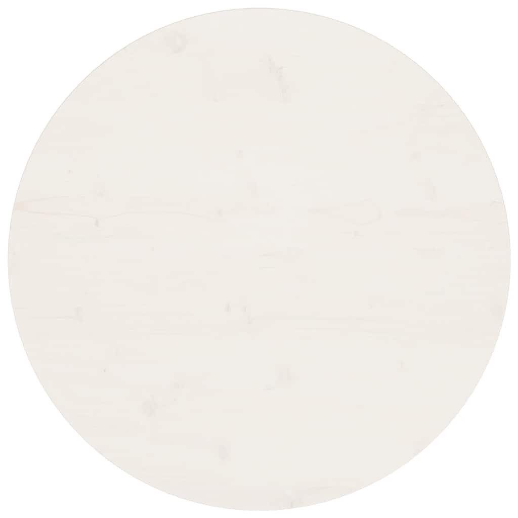 vidaXL Tischplatte Tischplatte Weiß Ø70x2,5 cm Massivholz Kiefer (1 St)