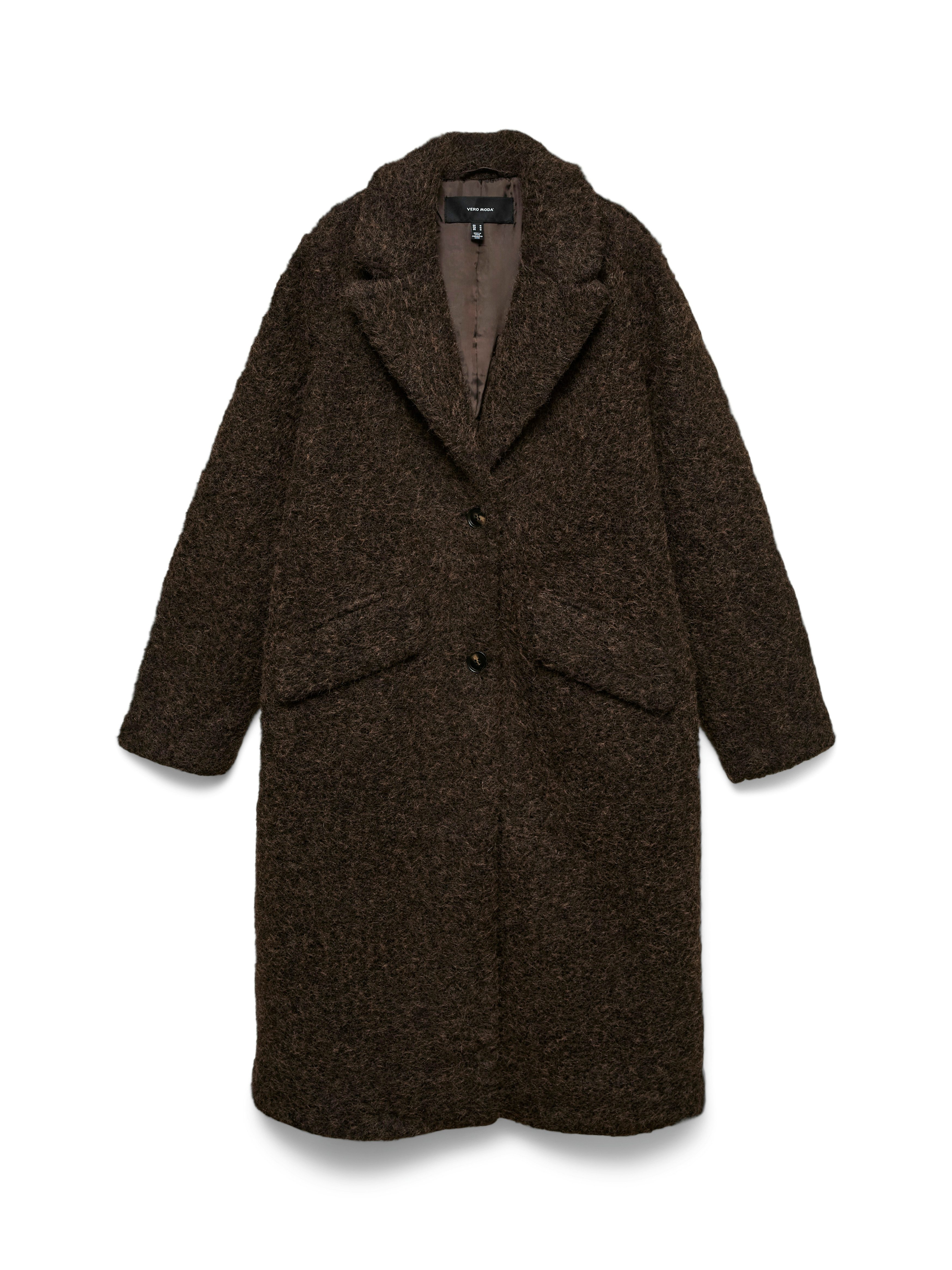 Vero Moda Langmantel VMELENA LONG COAT NOOS Kunstfaser