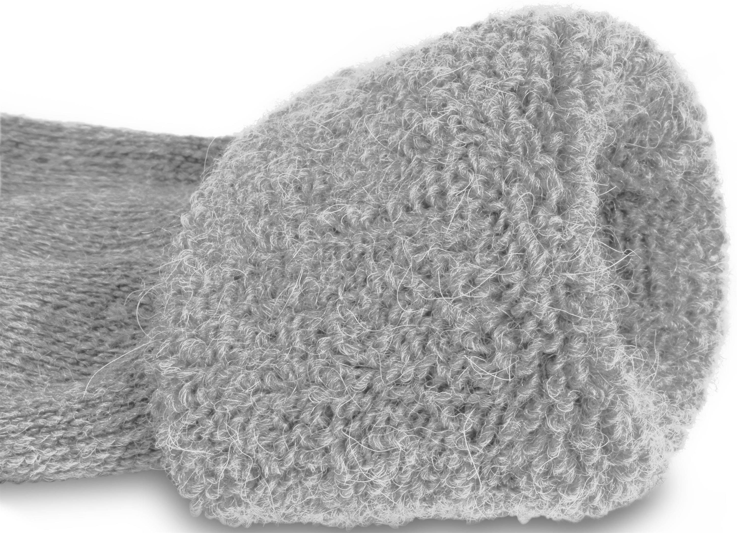 normani ABS-Socken Alpaka-Wollsocken hochwertige mit ABS-Druck Alpaka-Wolle Paar) (1 Hellgrau