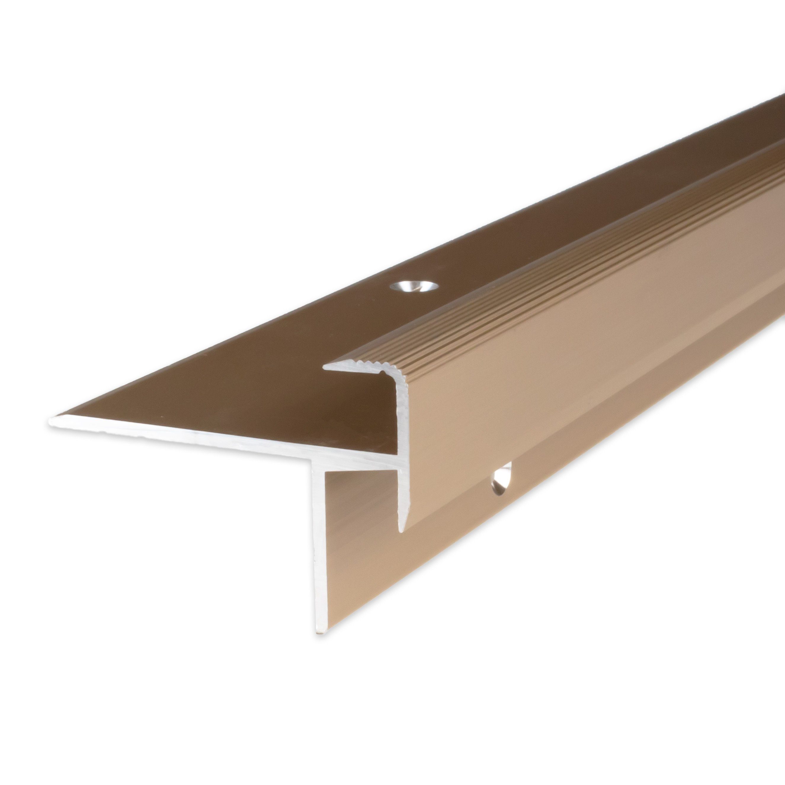 PROVISTON Treppenkantenprofil Aluminium, 10 x 8.5 x 1000 mm, Bronze Hell, T günstig online kaufen