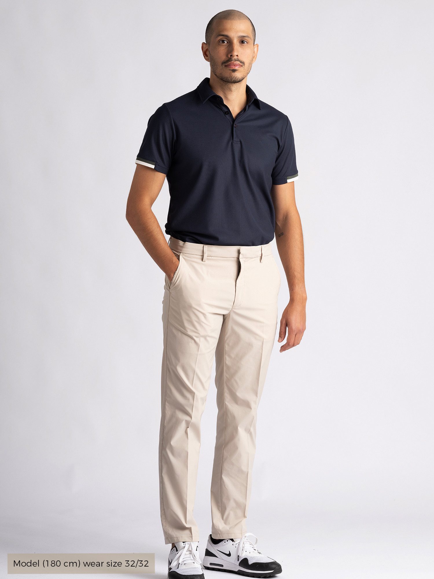 Cross Sportswear Poloshirt Cross Golfhose Byron Lux Beige Herren 36/34