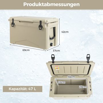 COSTWAY Thermobehälter, LLDPE, (1-tlg), 47L Kühlbox, mit Flaschenöffner & Abflusssystem