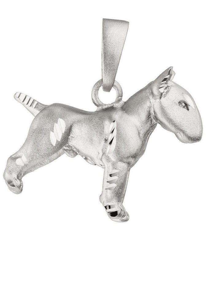 JOBO Kettenanhänger Anhänger Bullterrier Hund, 925 Silber