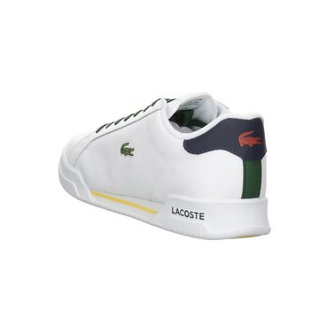 Lacoste Twin Serve Sneaker Sport Halbschuhe Logostickerei Sneaker Glattleder