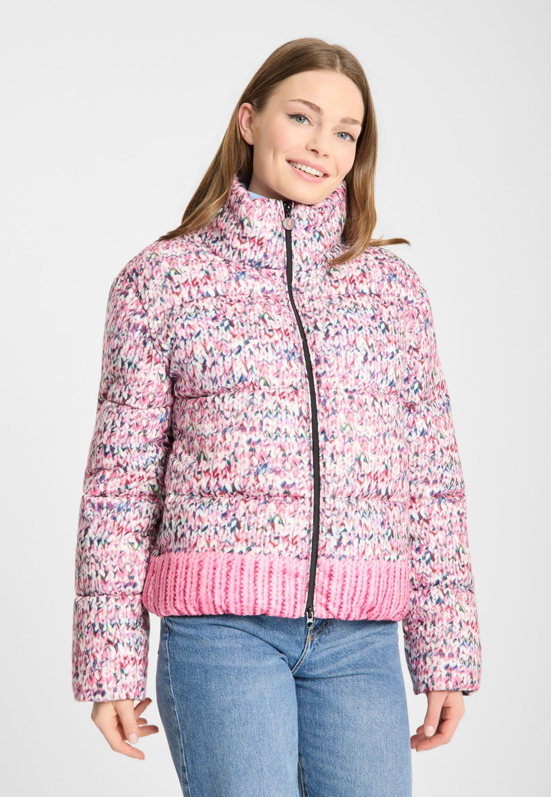 Frieda & Freddies Winterjacke Frieda & Freddies Steppjacke in Strickoptik