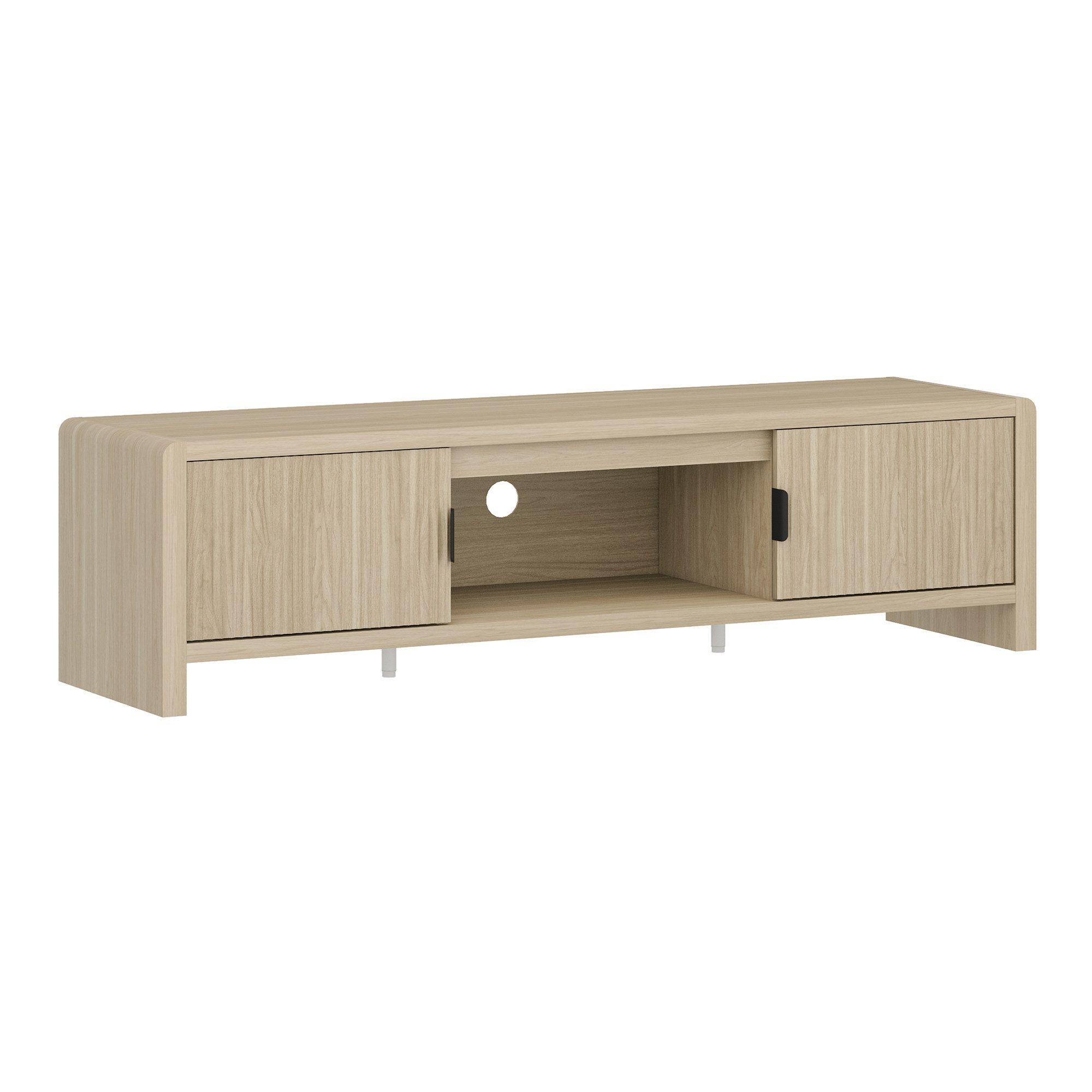 en.casa TV-Schrank »Lukkodso« mit 3 Fächern und 2 Türen 150 x 40 x 40 cm Ei günstig online kaufen