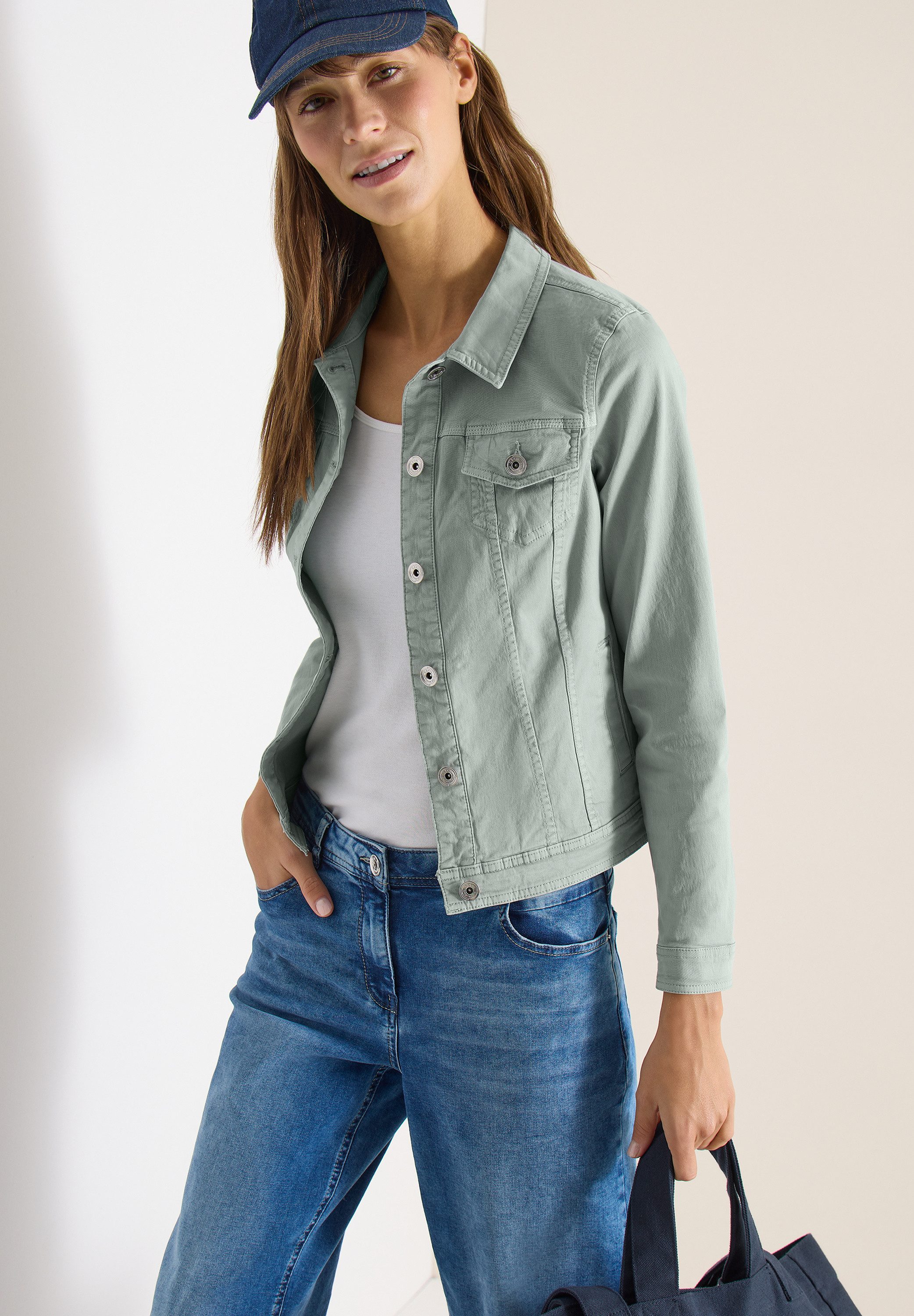 CECIL Jeansjacke mit Brust Taschen