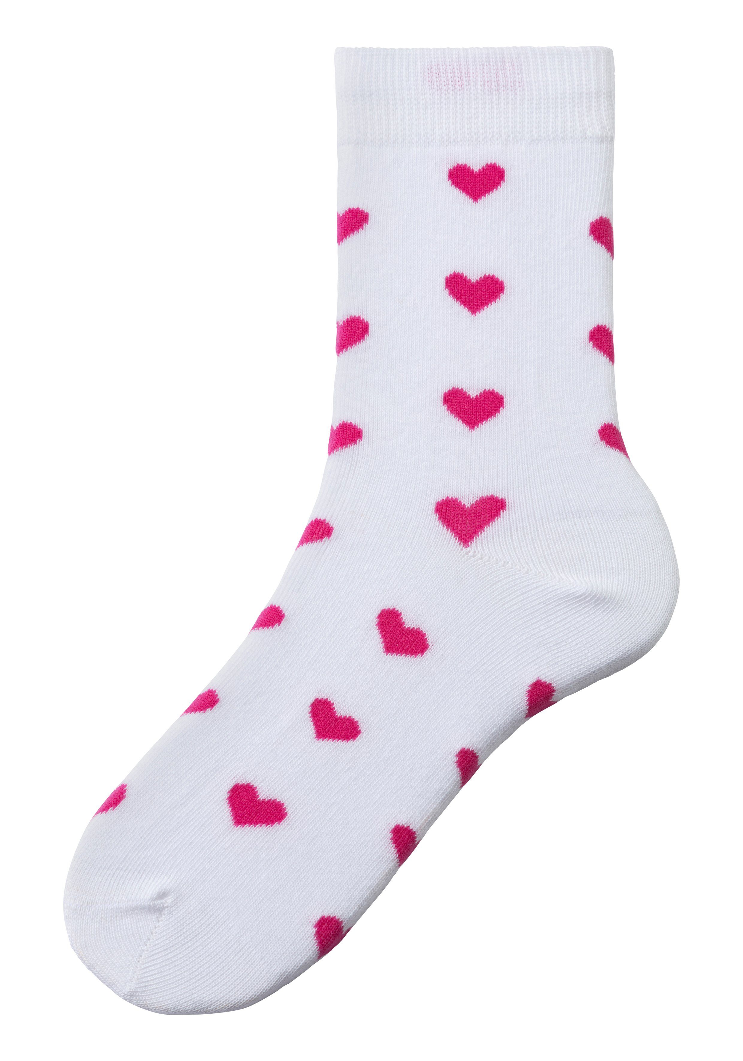 LASCANA Basicsocken (Box, 7-Paar) in Geschenkbox für den Valentinstag
