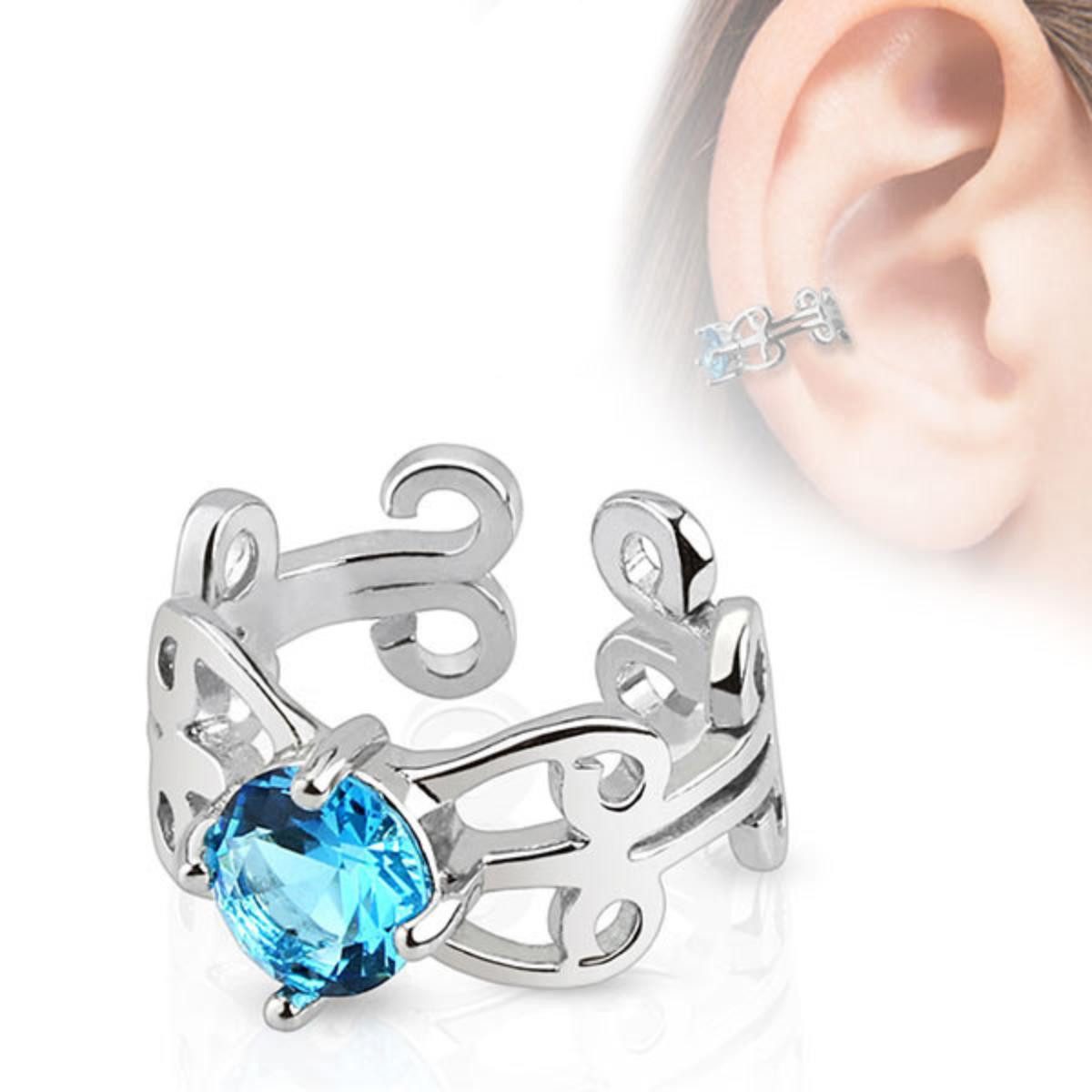 Order & Smile Schmuck Ohrklemme Ear Cuff Ohrklemme „Zirkonia“ günstig online kaufen