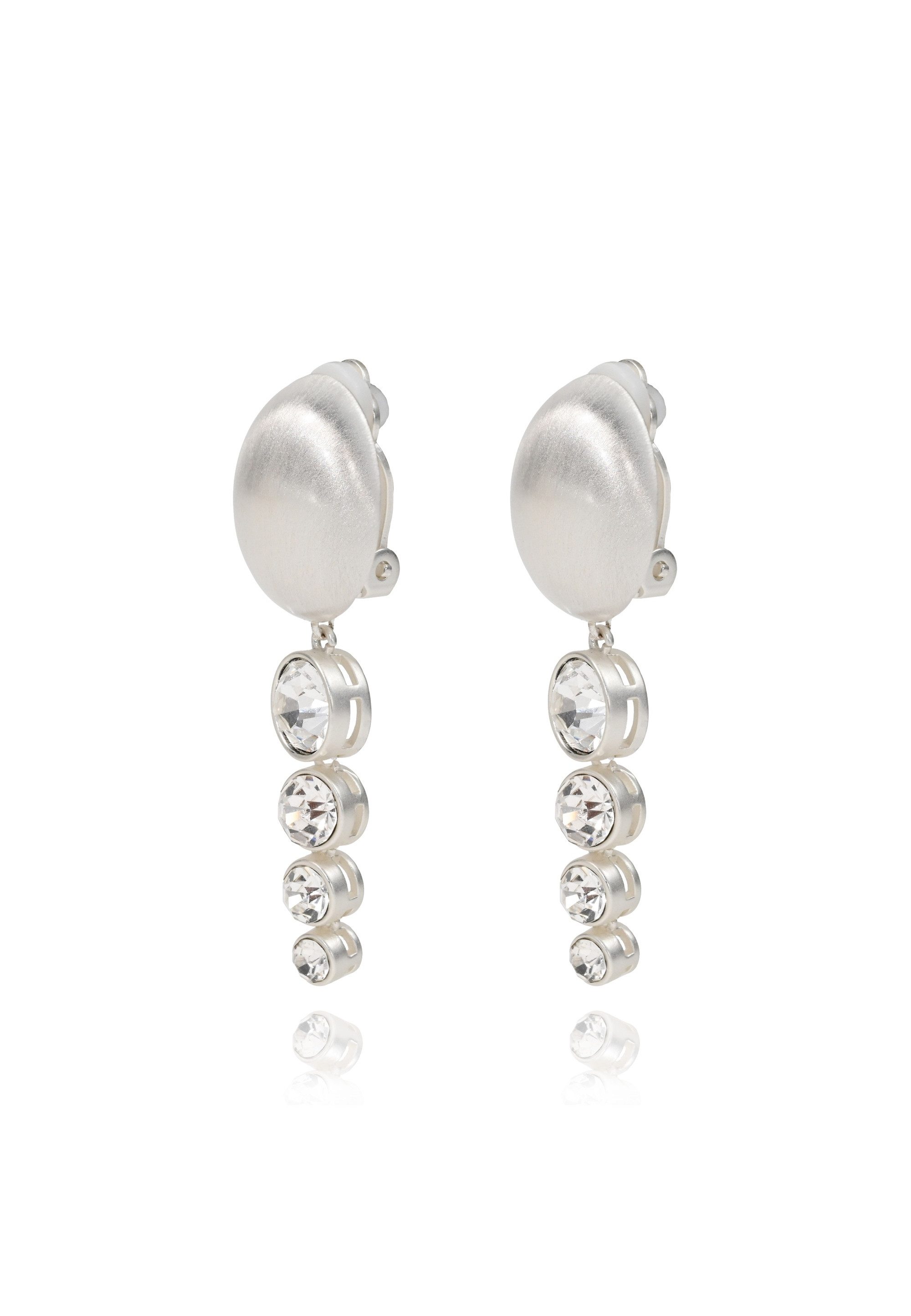 FILIPPA FIRENZE Paar Ohrclips Pioggia, mit Kristall Tropfen günstig online kaufen