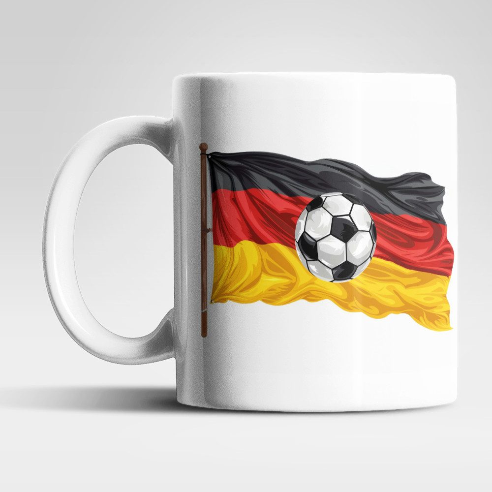 WS-Trend Tasse Deutschland Fußball Kaffeetasse Teetasse Geschenkidee 325 ml, Keramik