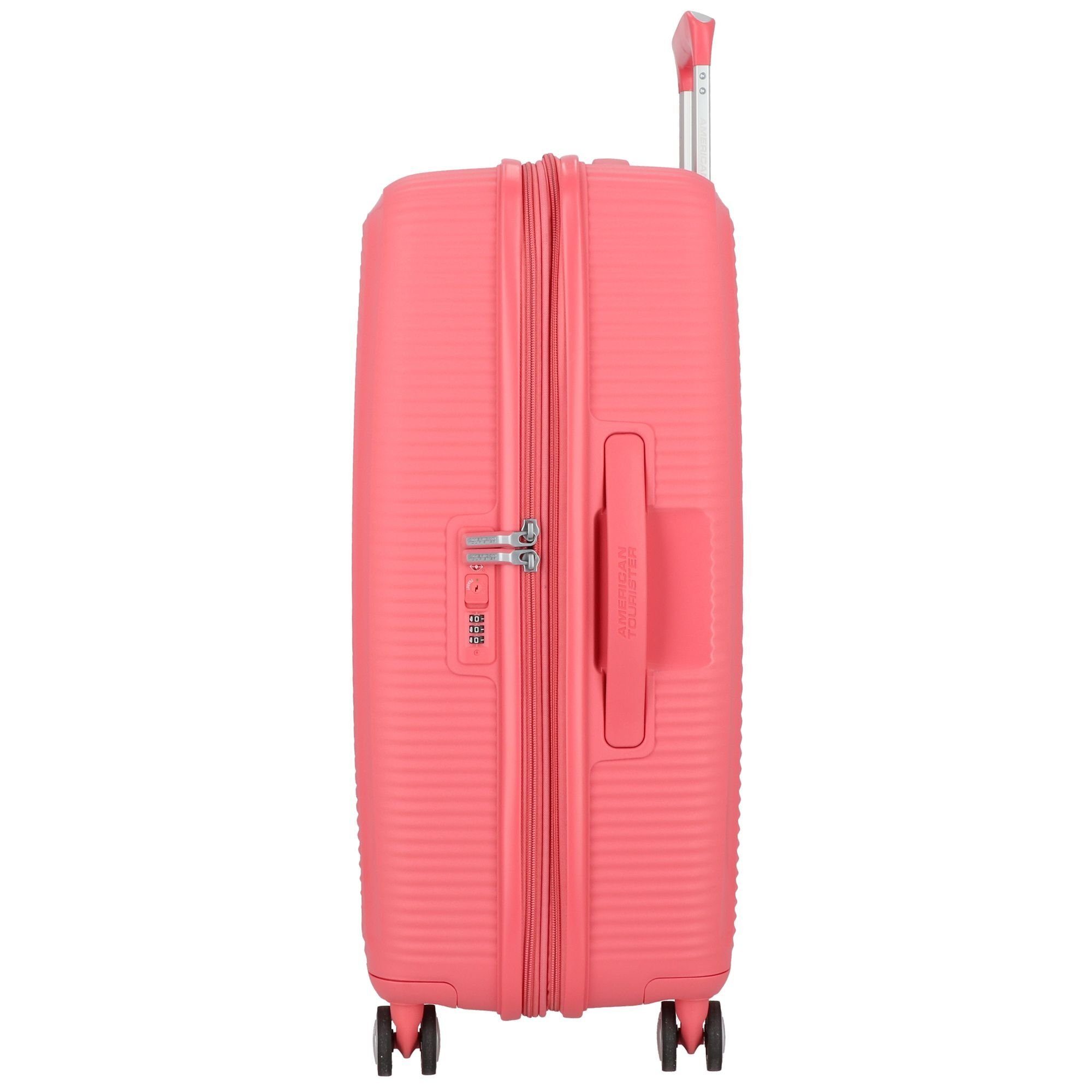 4 Rollen, Soundbox, sun kissed Polypropylen coral Tourister® American Hartschalen-Trolley