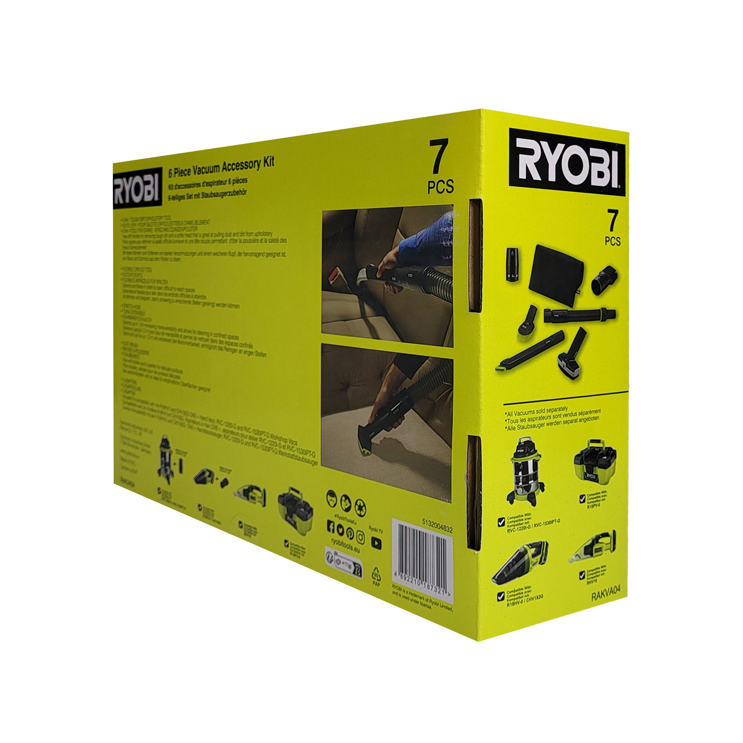 RYOBI Montagewerkzeug Ryobi RAKVA04 Zubehör‐Set für Staubsauger 18 V ONE+™, (1-tlg)