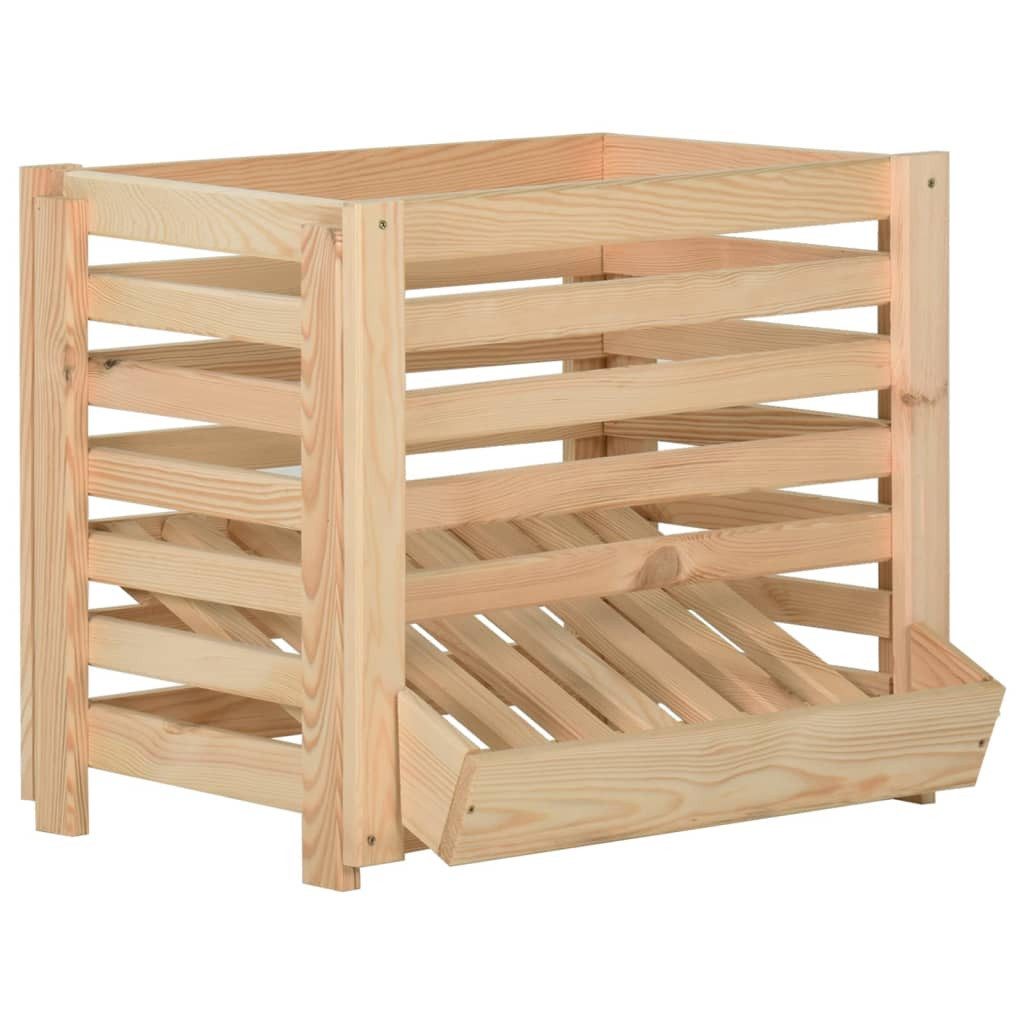 vidaXL Aufbewahrungsbox Kartoffelkiste 60x40x50 cm Massivholz Kiefer (1 St)