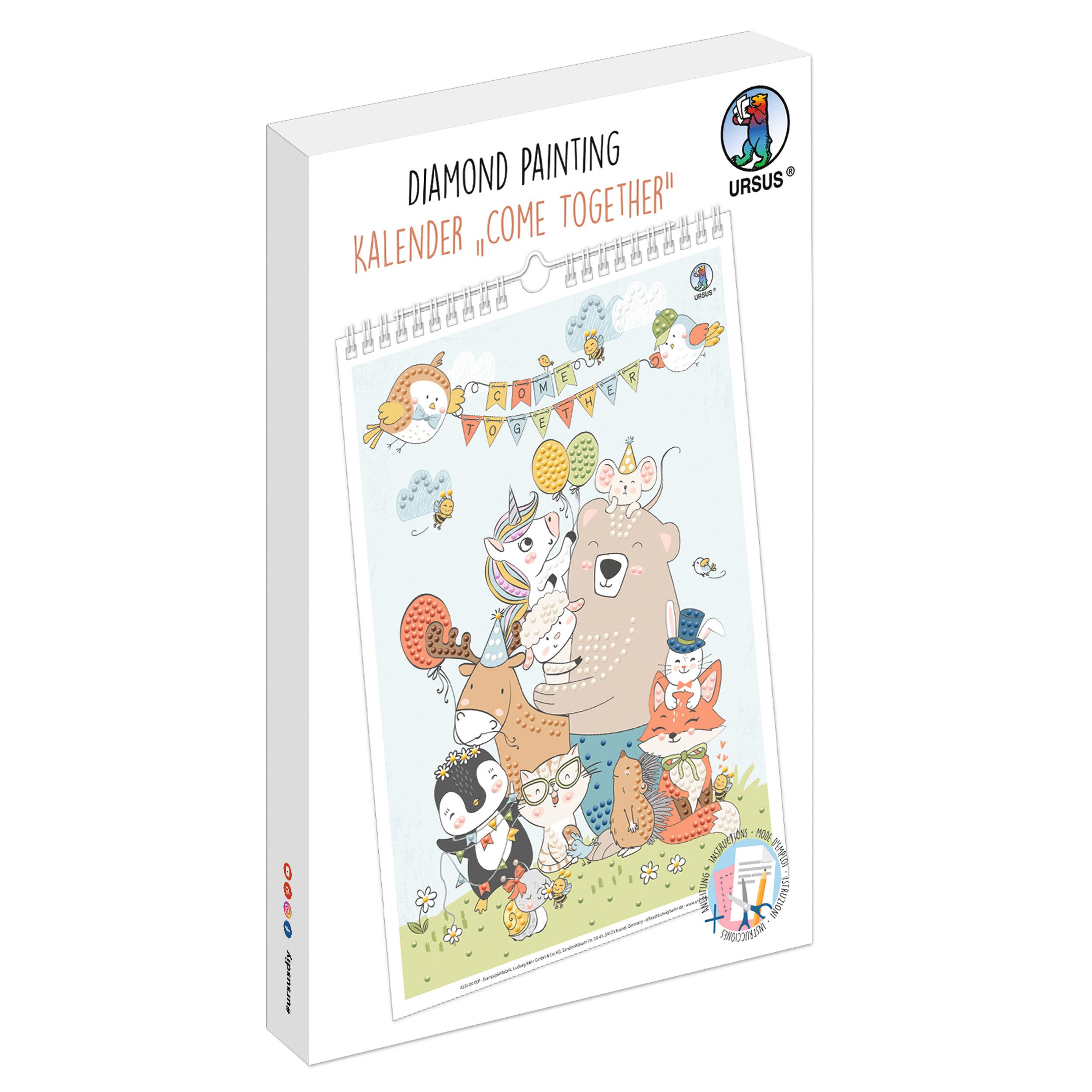 Ursus - Ludwig Bähr Malvorlage Diamond Painting Kalender, DIN A4-Format