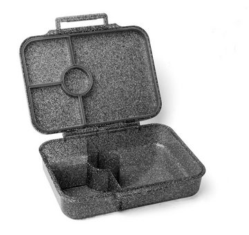 LEKKABOX Lunchbox Glitzer Brotdose, 4 Fächer - Kinder Brotzeit Box Vesperdose Brotbox