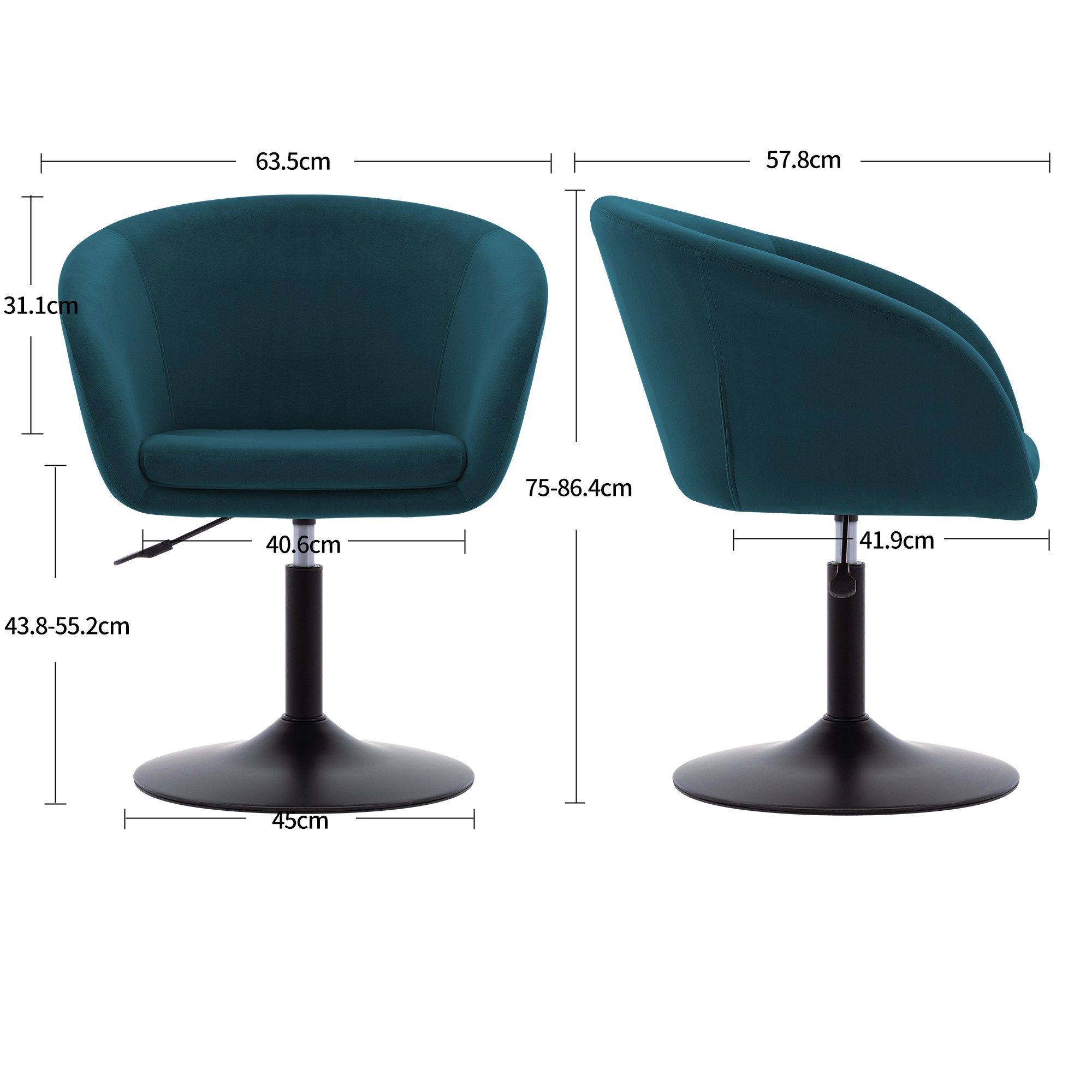Duhome Loungesessel (WY440), Schminkstuhl Cocktailsessel Drehstuhl günstig online kaufen