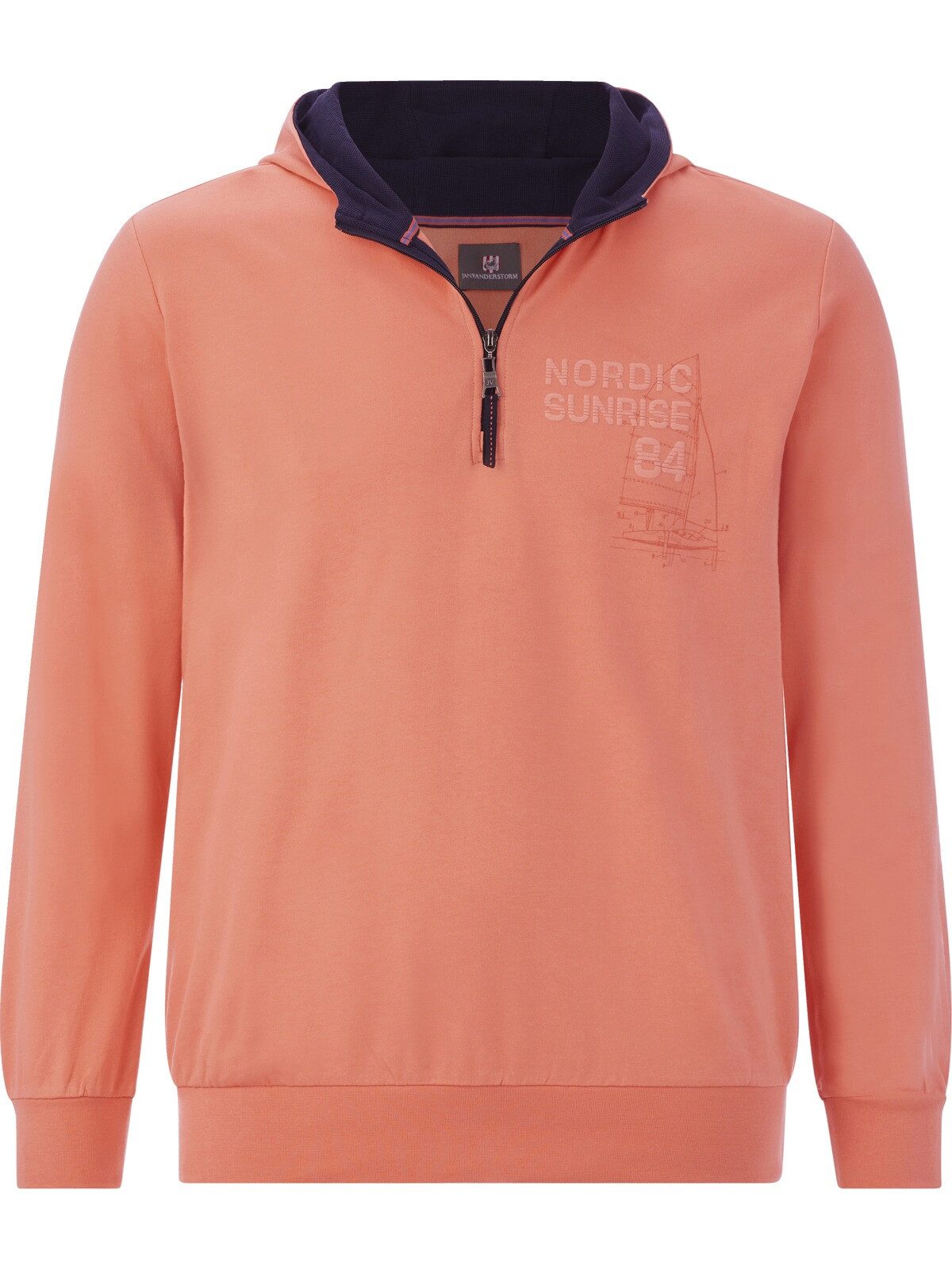 Jan Vanderstorm Kapuzensweatshirt KORBENKT mit lässiger Kapuze