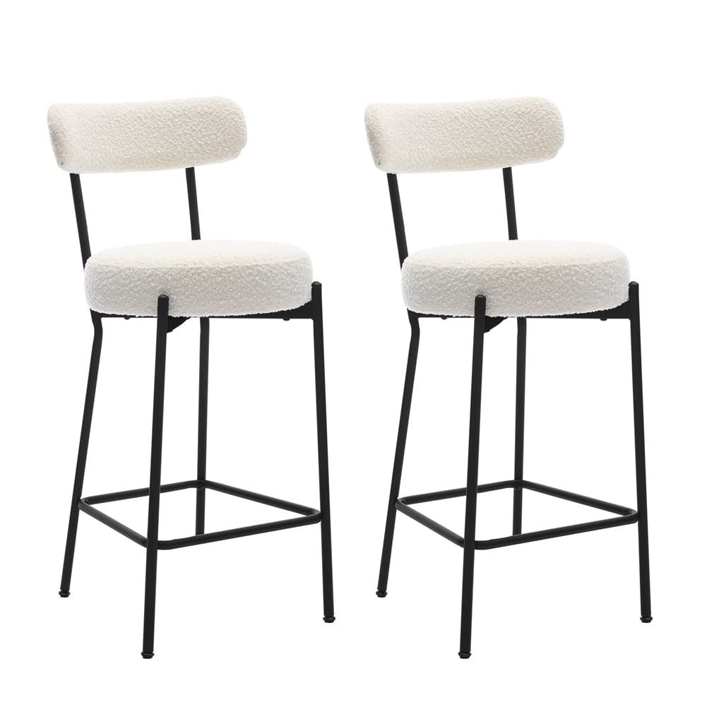GarveeMore Barhocker Set von 2 Bar Hocker mit Rückenlehne und Fußlehne, 66 günstig online kaufen