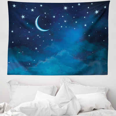 Wandteppich aus Weiches Mikrofaser Stoff Für das Wohn und Schlafzimmer, Abakuhaus, rechteckig, Sterne Aquarell Nachthimmel