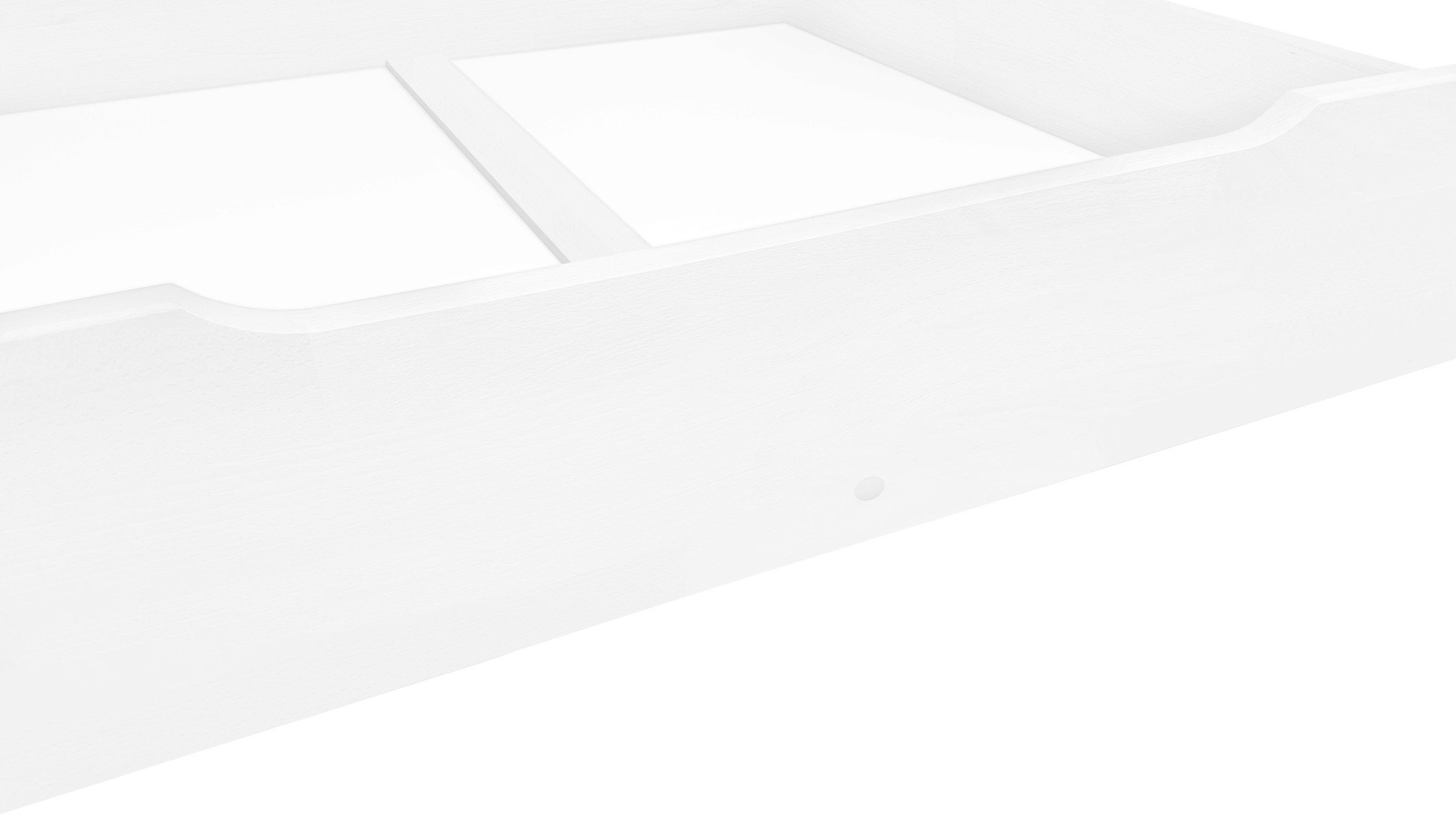 Unterbettkommode 90.10-BS32-W aus für Buche Bettkasten Zweiteiliger Betten, weiß Staukasten Buche zweiteilig unsere Bettkasten - ERST-HOLZ als