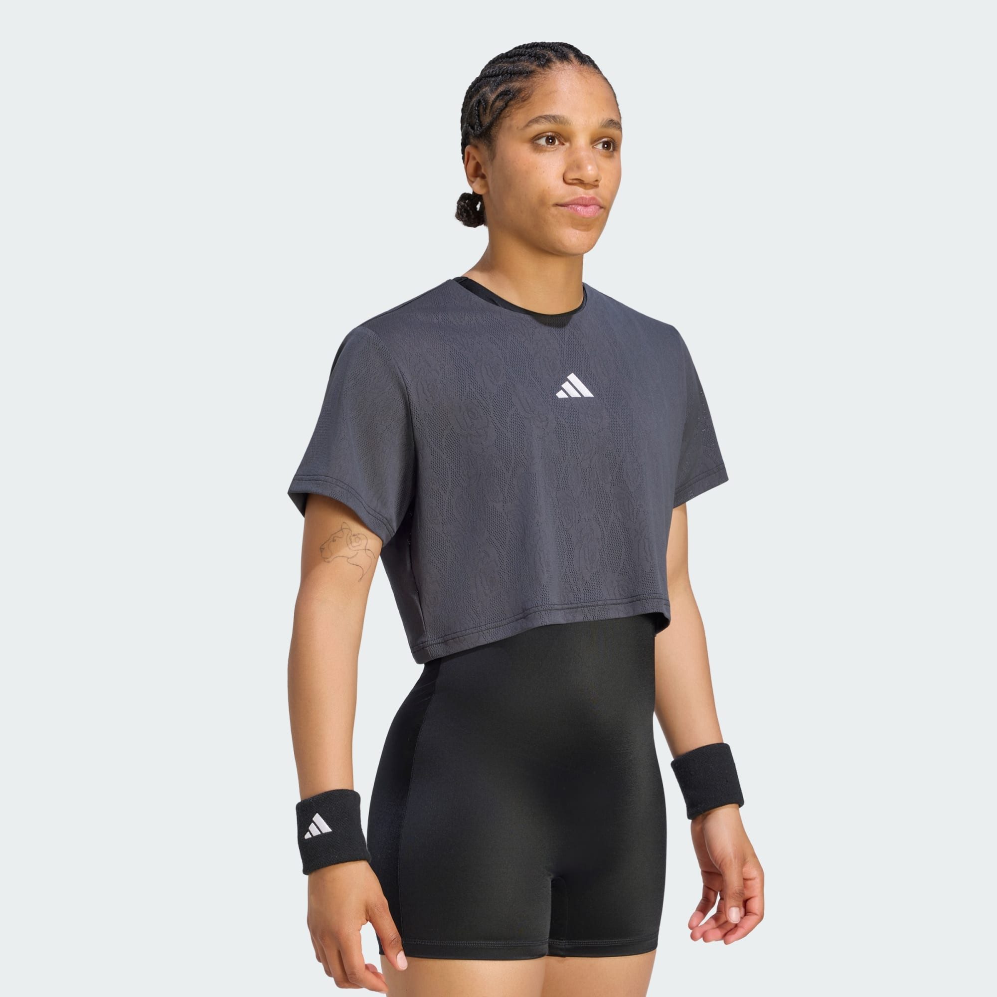adidas Performance Tennisshirt TENNIS CLIMACOOL LACE CROP T-SHIRT PRO (1-tlg)