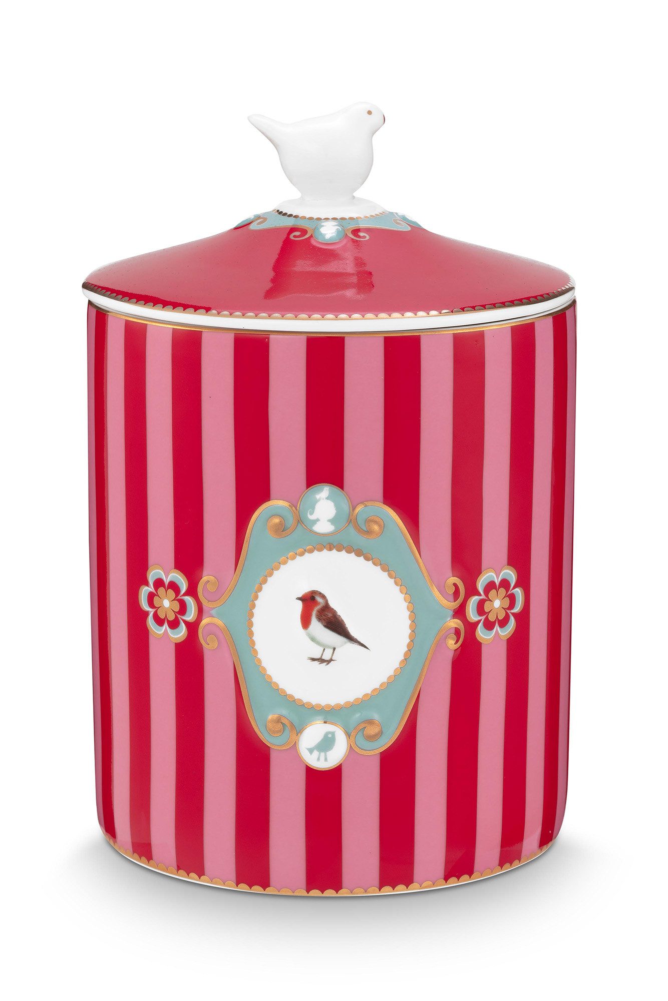 PiP Studio Geschirr Pip Studio Vorratsdose Love Birds, rot-pink