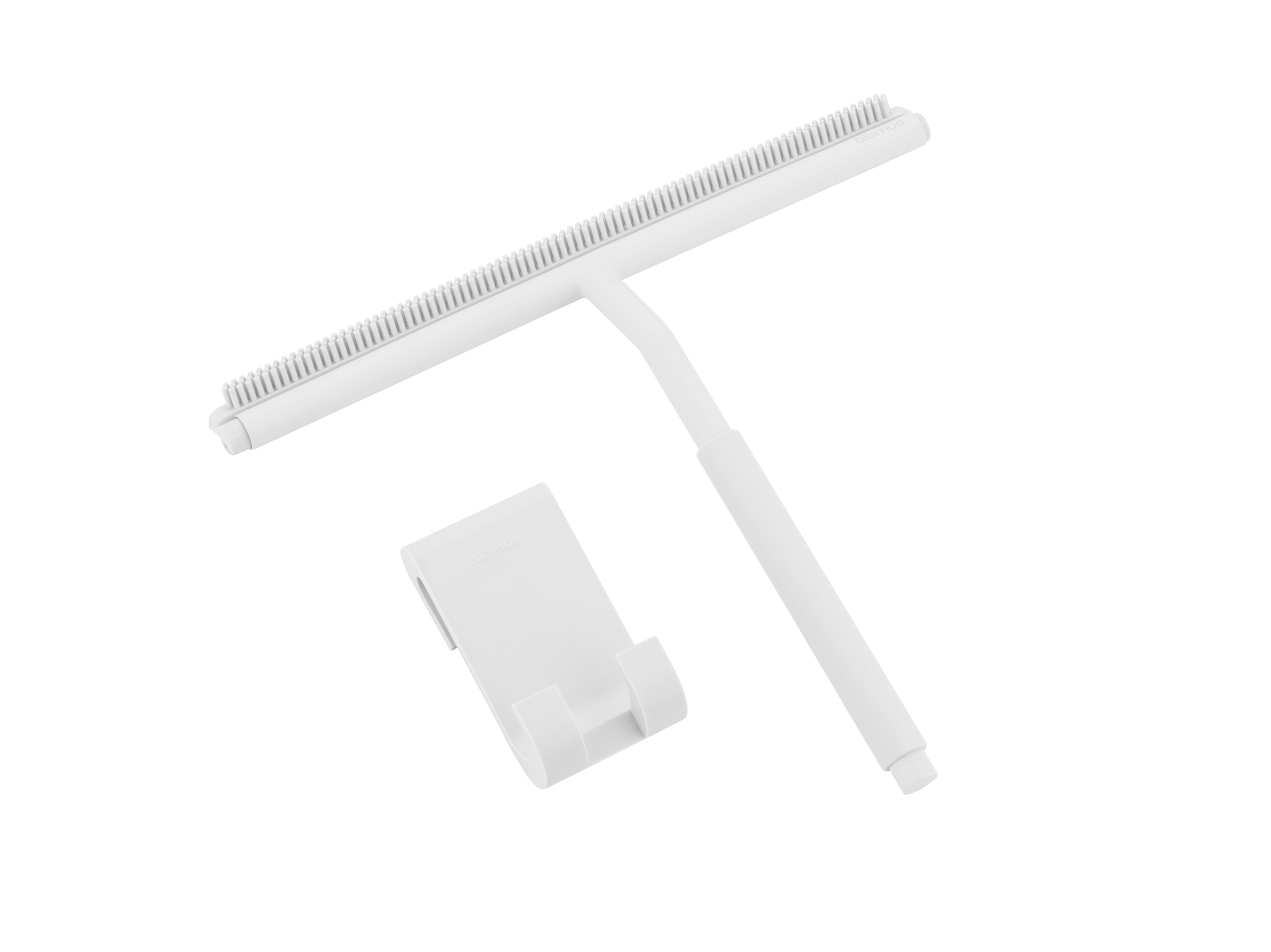 blomus Duschabzieher -LAVEA- Duschwischer, Scheibenabzieher für Glas, Fliesen, (2-St., Duschabzieher u. Halterung), Halterung, Noppen, Silikon u. Edelstahl, Kratzfrei, Streifenfrei