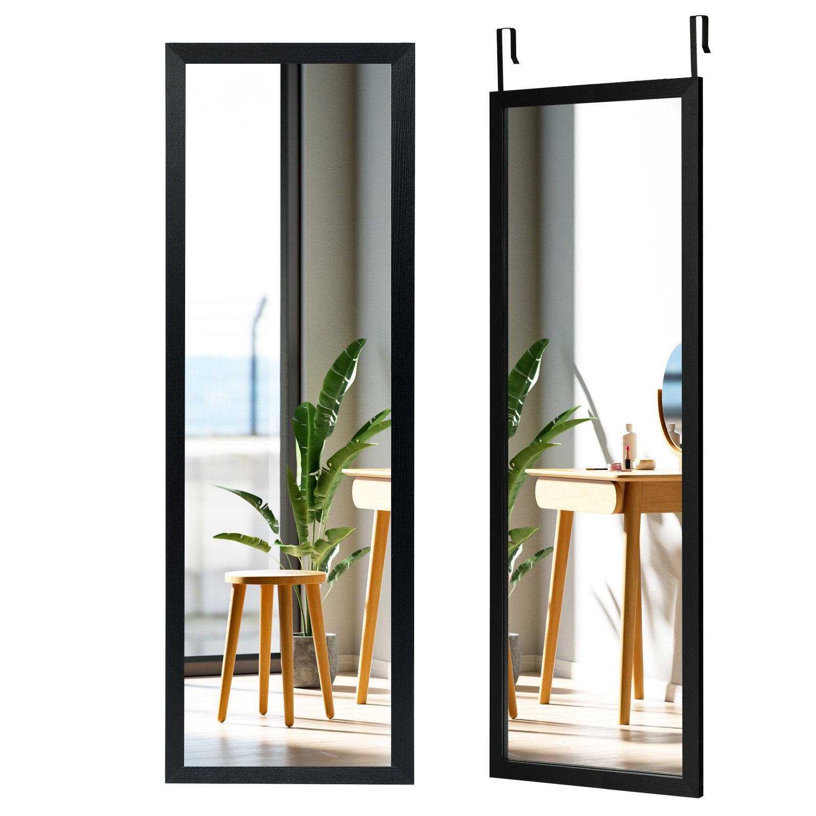Moderner Runder Wandspiegel 31 Cm, Schwarzer Aluminiumrahmen – Für Bad, Flur & Wohnzimmer