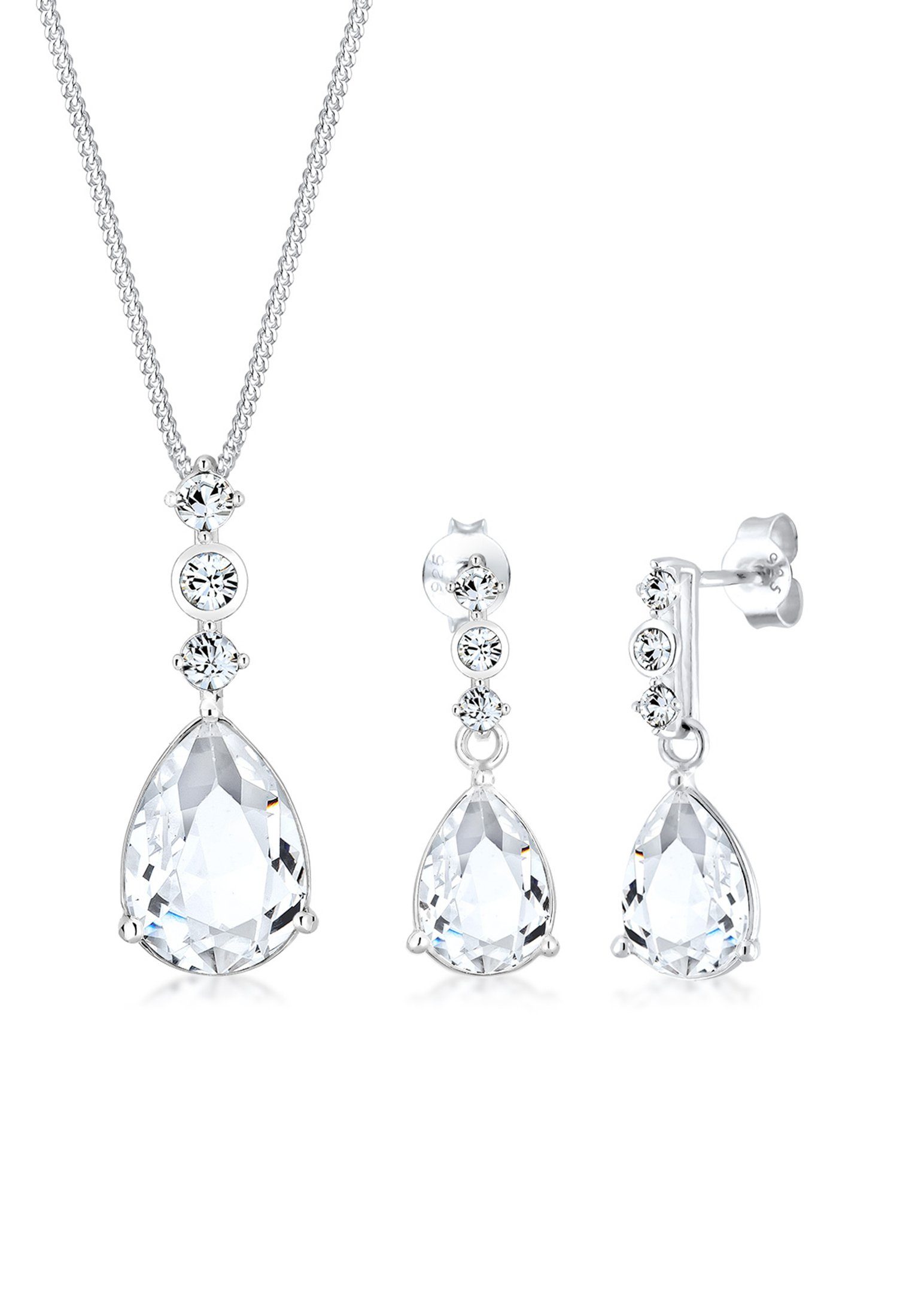 Elli Premium Schmuckset Set Tropfen Kristalle günstig online kaufen
