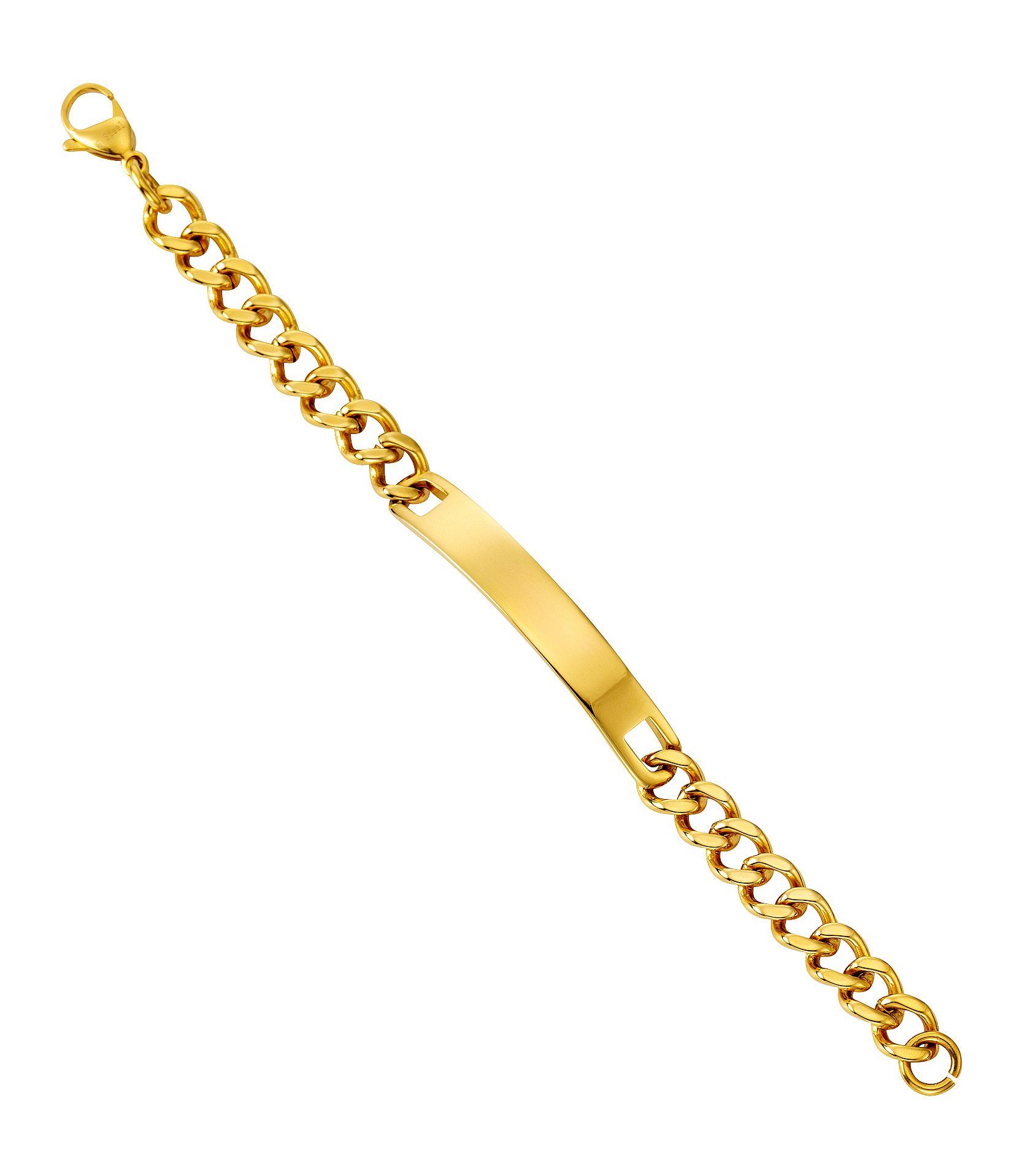 Firetti Armband Schmuck Geschenk Armkette ID-Platte, Flachankerkette
