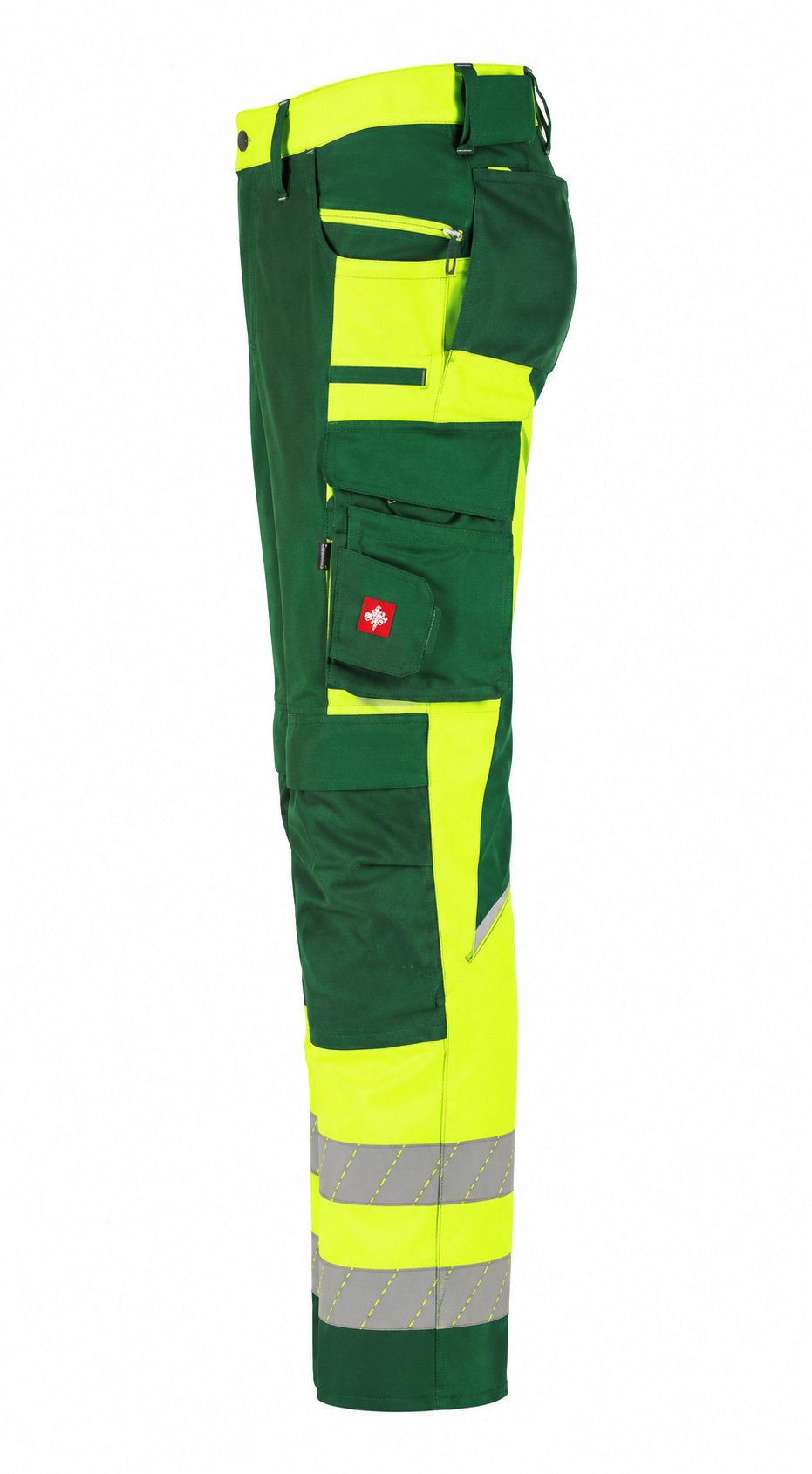 Engelbert Strauss Arbeitsbundhose Warnschutz-Bundhose e.s.motion 24/7 Herren grün/warngelb hochwertige Reflexstreifen