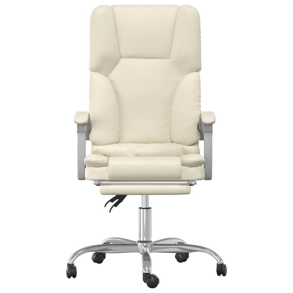 vidaXL Bürostuhl Bürostuhl mit Massagefunktion Creme Kunstleder (1 St)