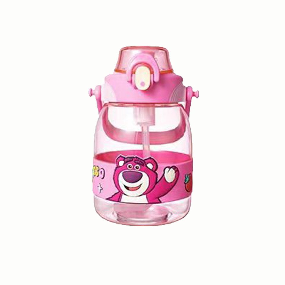 Kinderbecher Kinderbecher Trinkflasche, mit Strohhalm 1200 mL (Erdbeerbär)