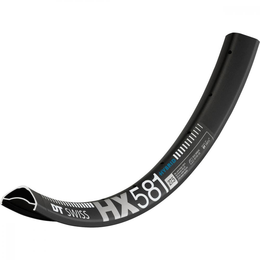 Laufrad DT Swiss Felge HYBRID HX 581 27,5" 28 Loch Schwarz - robuste E-MTB-Fel