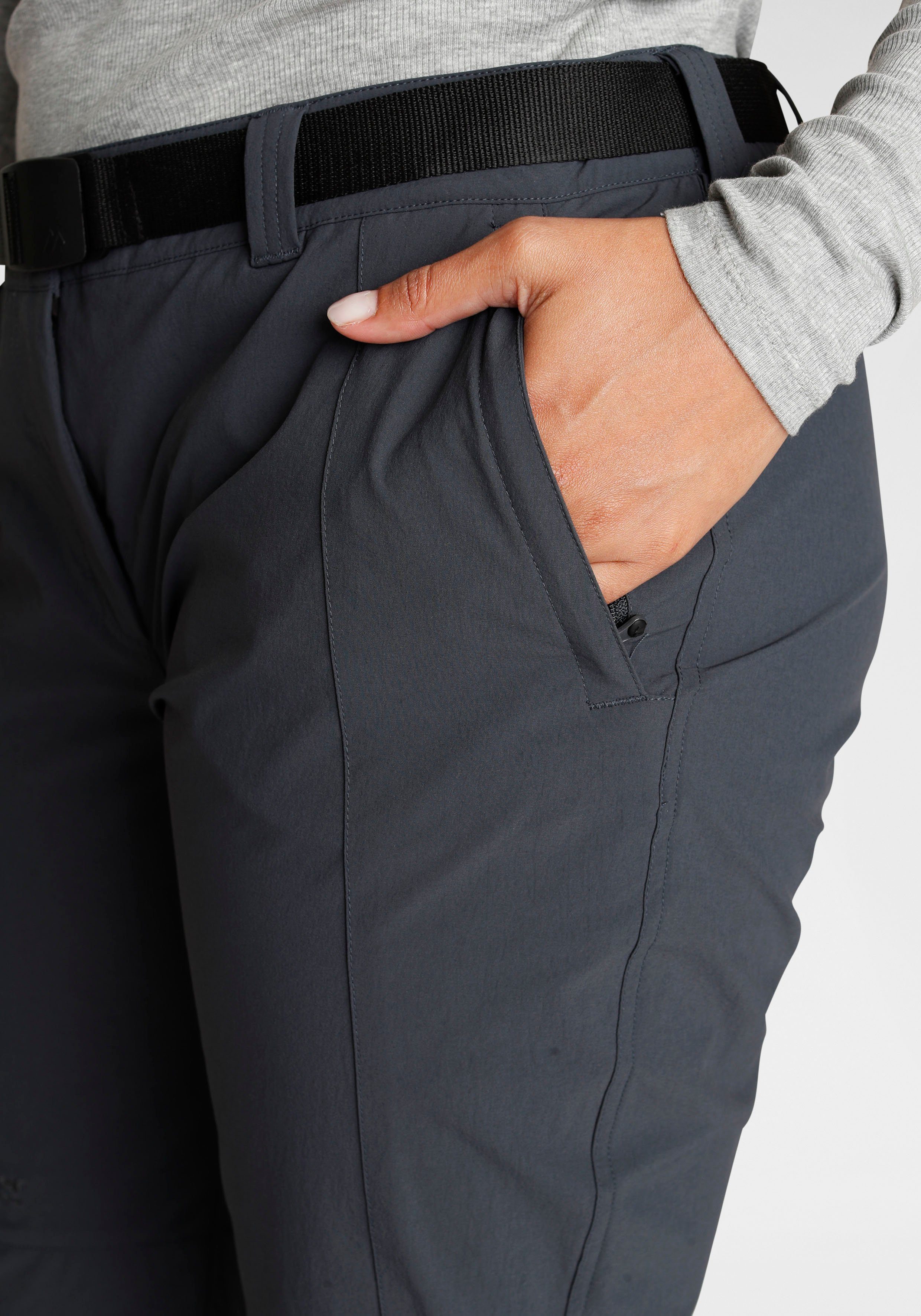 Maier Sports Caprihose (Set, 2-tlg., großen Gürtel) auch 4-Wege-Stretch, erhältlich Größen in anthracite