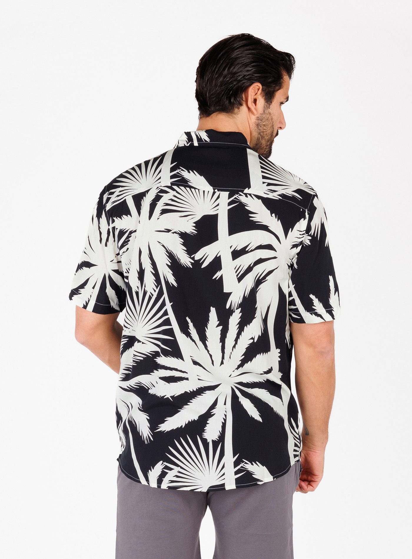 Key Largo Kurzarmhemd MSH PALMS 1/2 patterned (1-tlg)