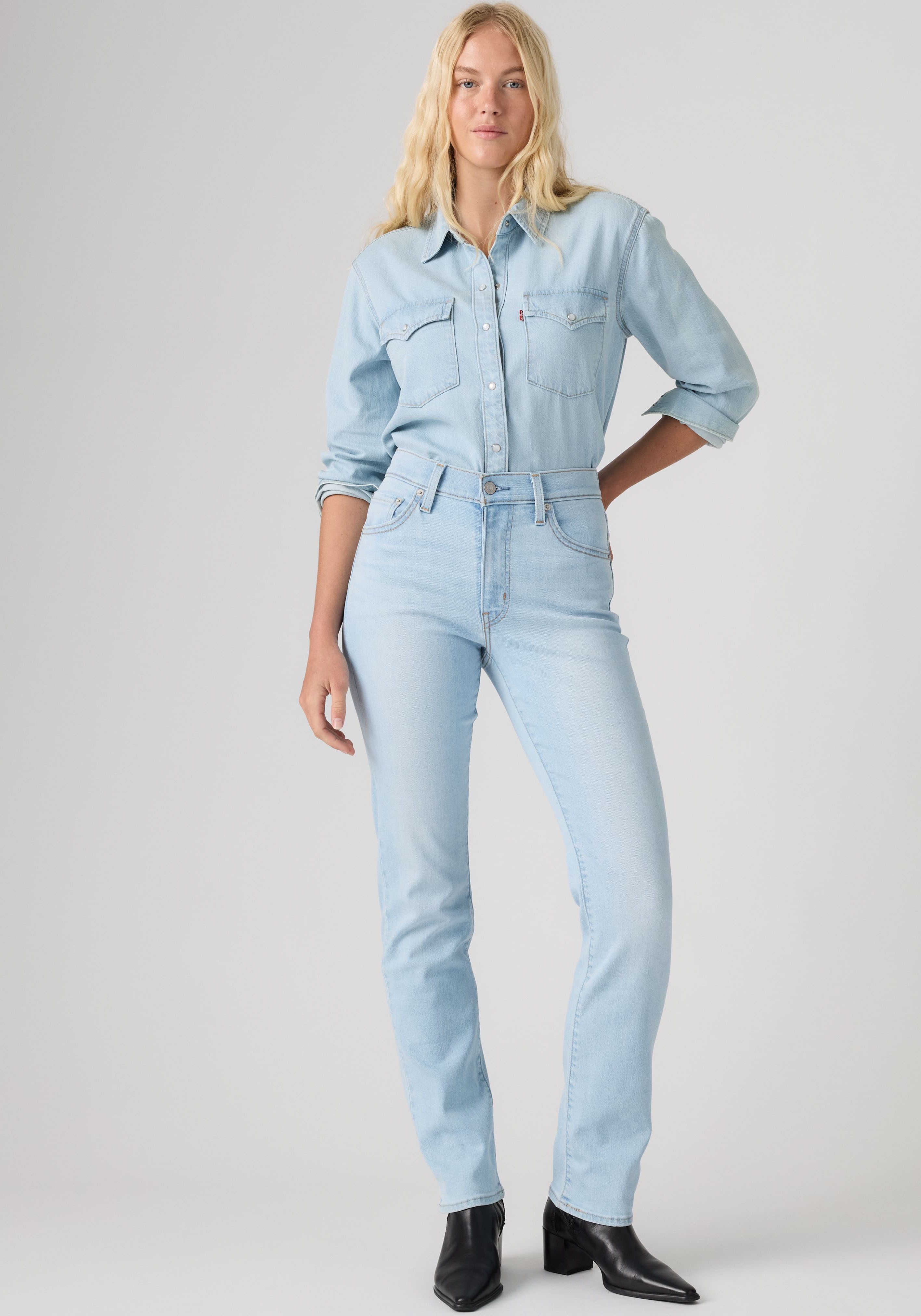 Levi's® Slim-fit-Jeans 722 HIGH RISE SLIM mit Lyocell und Stretch