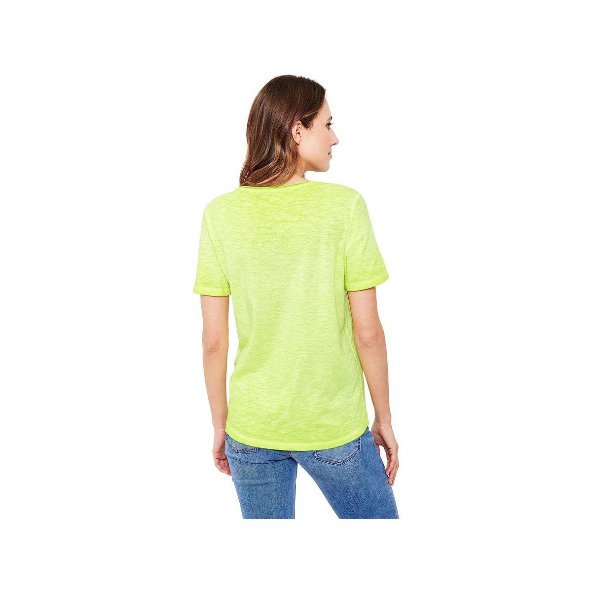 Cecil T-Shirt hell-grün (1-tlg) limelight yellow