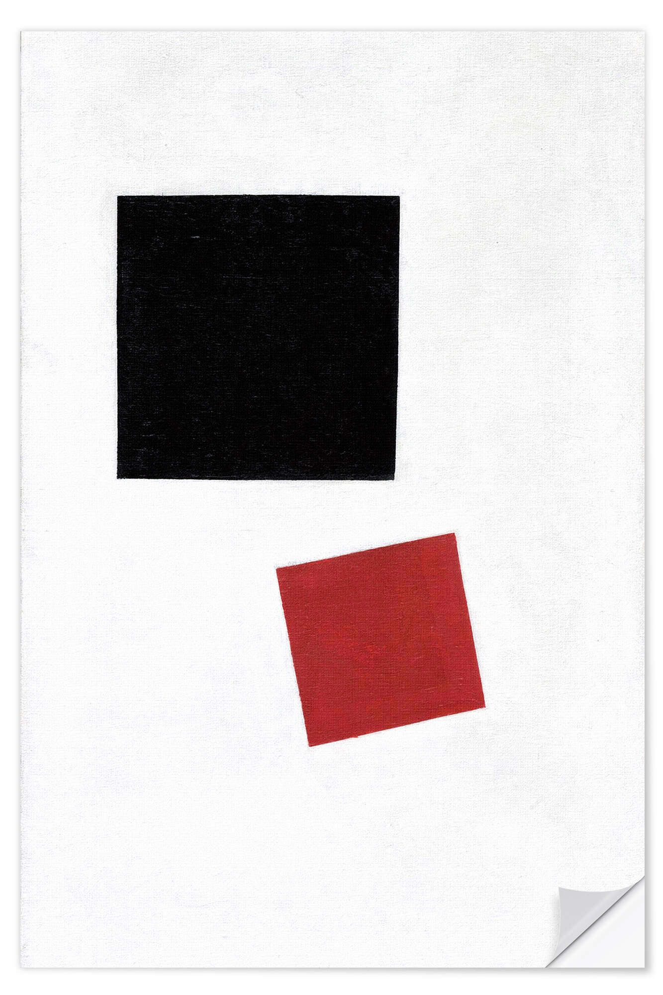 Posterlounge Wandfolie Kasimir Sewerinowitsch Malewitsch, Schwarzes Quadrat und Roter Platz, Grafikdesign