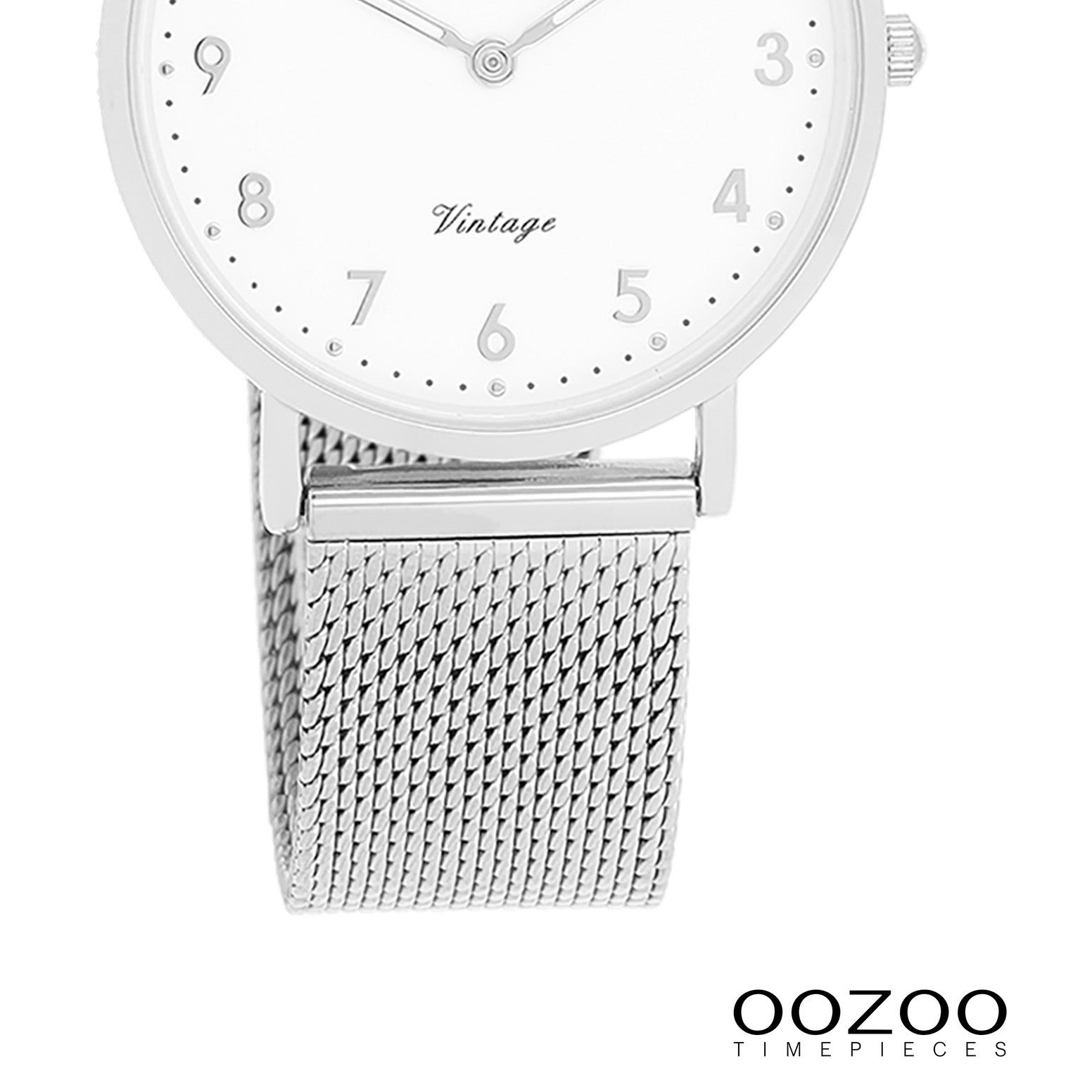 OOZOO Quarzuhr Oozoo Unisex Armbanduhr Vintage Series, (Analoguhr), Damen, Herrenuhr rund, mittel (ca. 32mm) Metallarmband, Fashion-Style